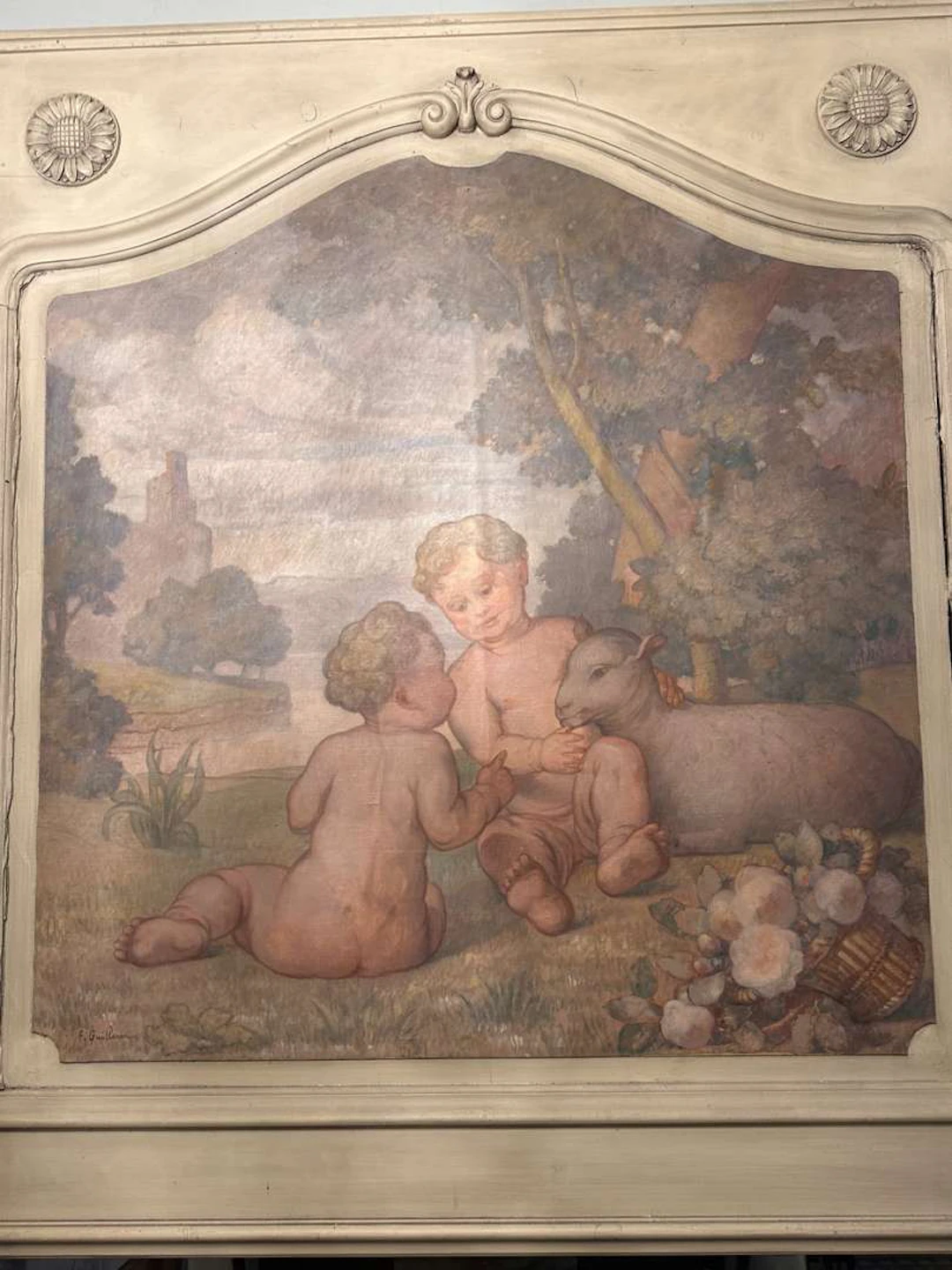 Francisque GUILLERMIN (1878–1947), Two lovers and a lamb