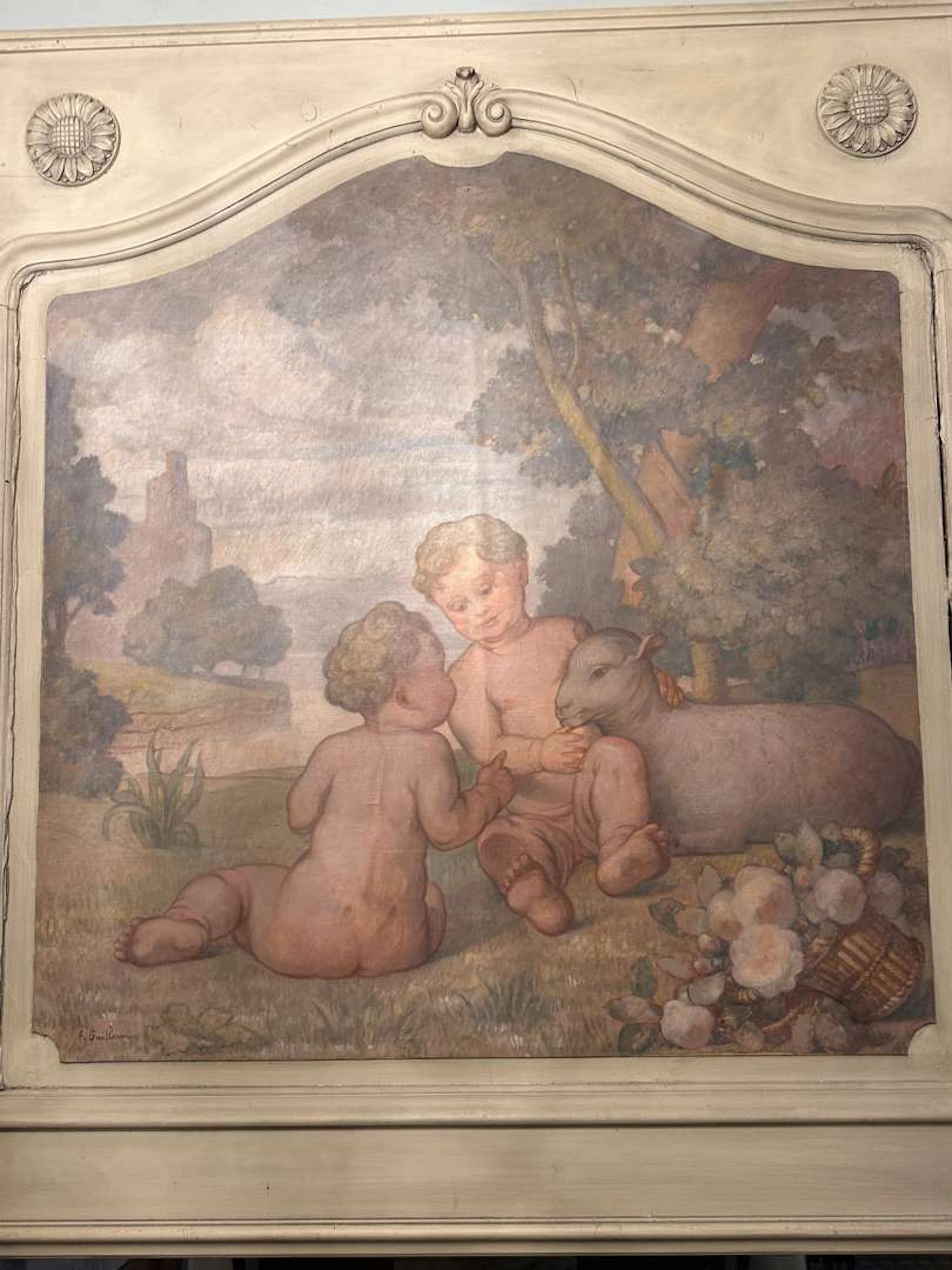 Francisque GUILLERMIN (1878–1947), Two lovers and a lamb