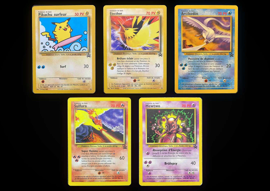 Pokémon: 5 Black Star Promo Cards from Wizards of the Coast (FR)
