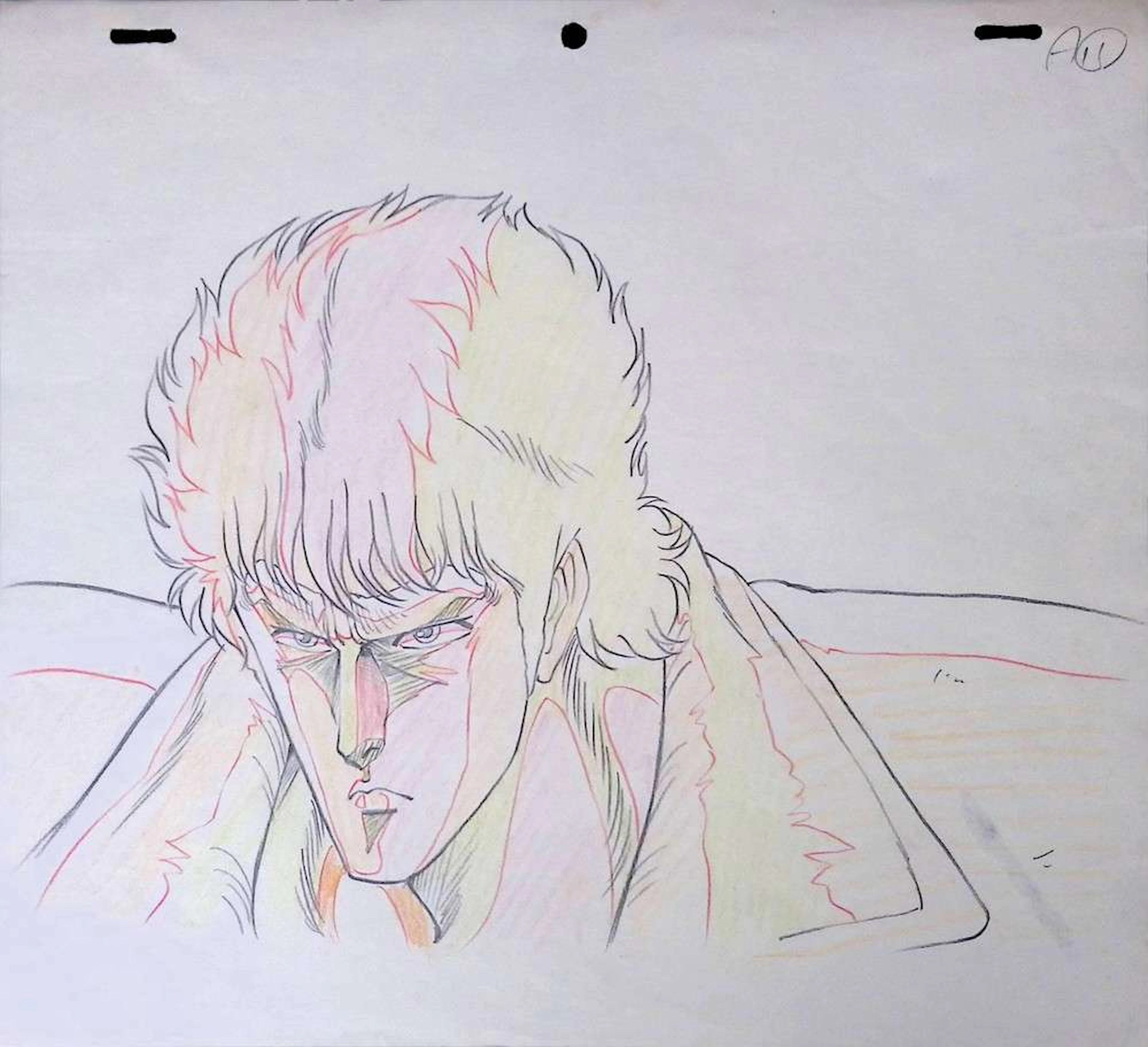 KEN THE SURVIVOR, Pencil sketch. Director: Toyoo ASHIDA / Studio: