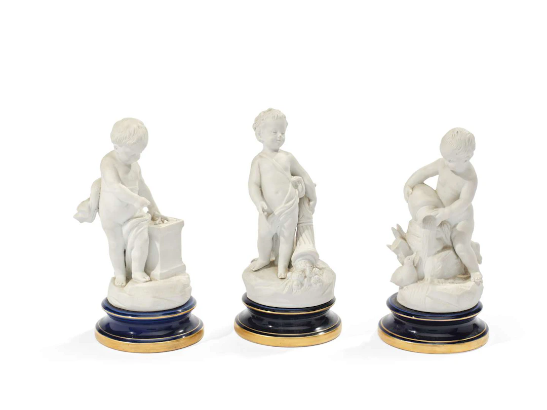 IN THE STYLE OF ÉTIENNE MAURICE FALCONET, Trois amours en biscuit