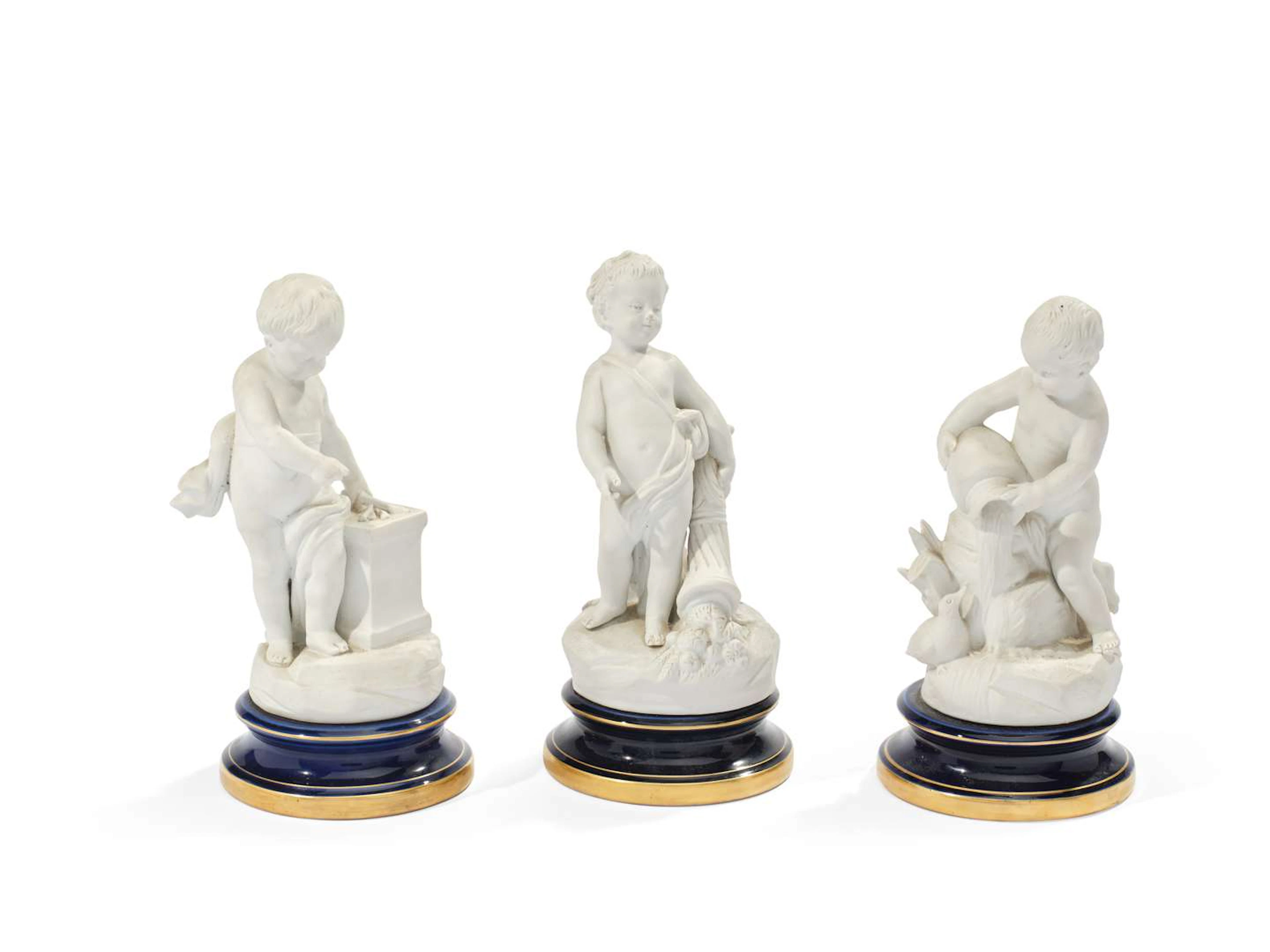 IN THE STYLE OF ÉTIENNE MAURICE FALCONET, Trois amours en biscuit