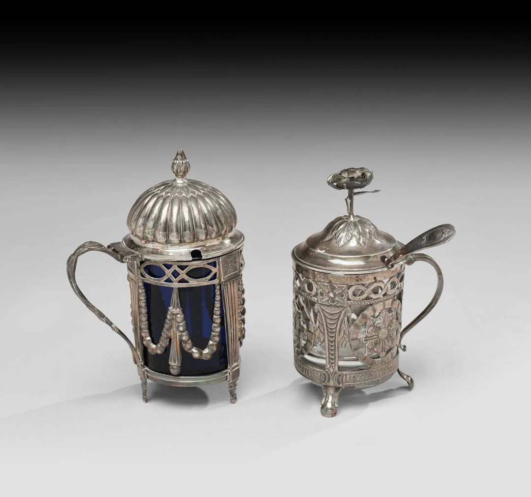 TWO MUSTARD JARS