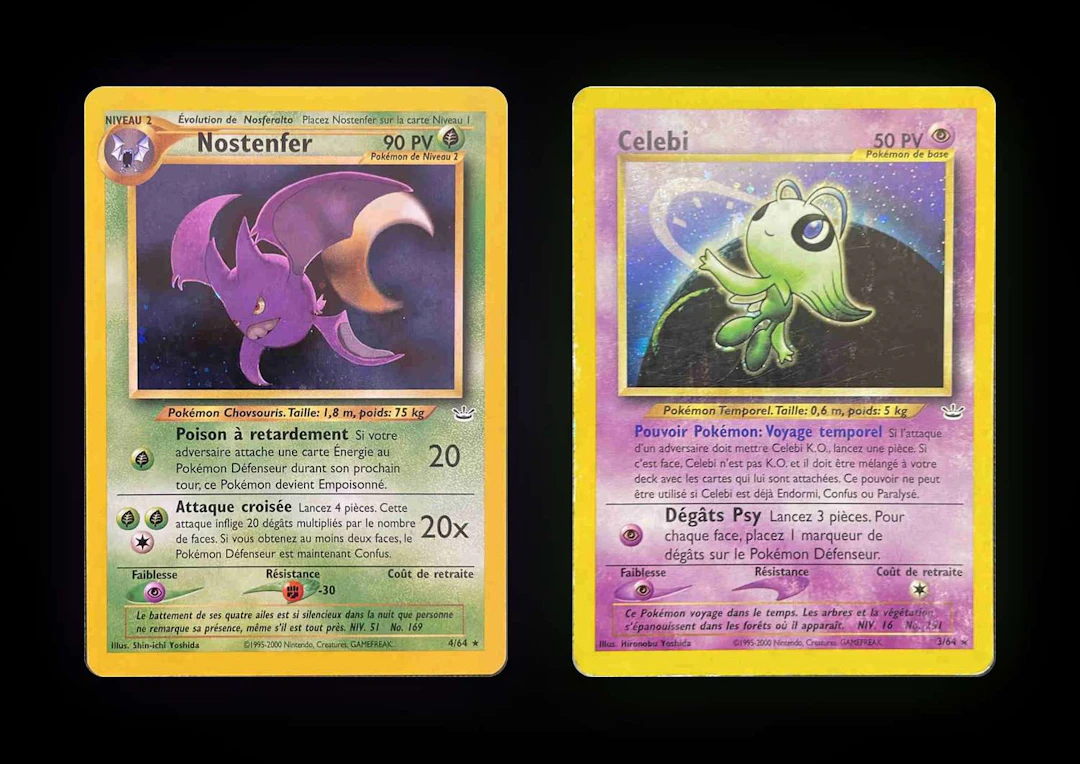 Pokémon: 2 Neo Revelation holographic cards
