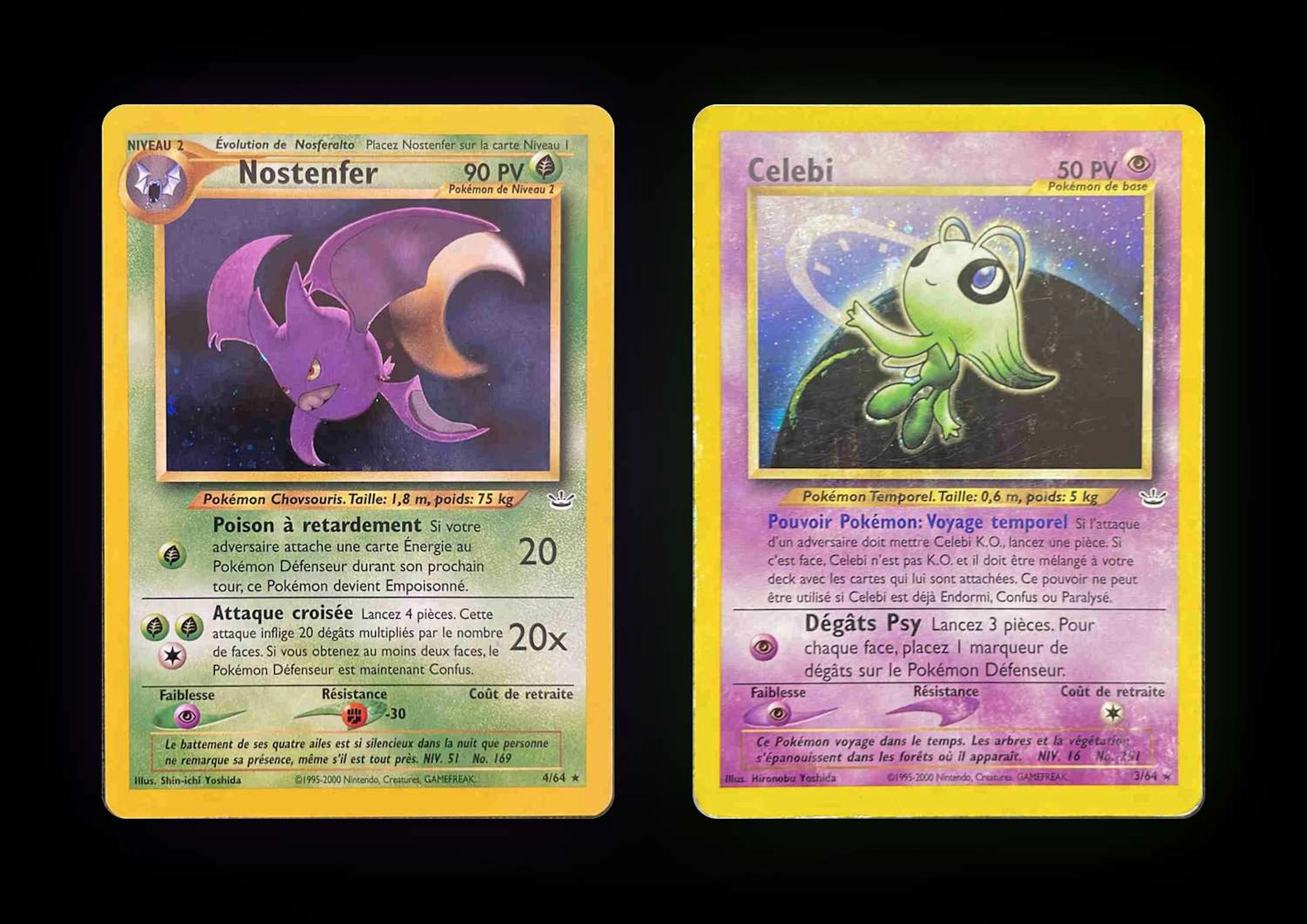 Pokémon: 2 Neo Revelation holographic cards