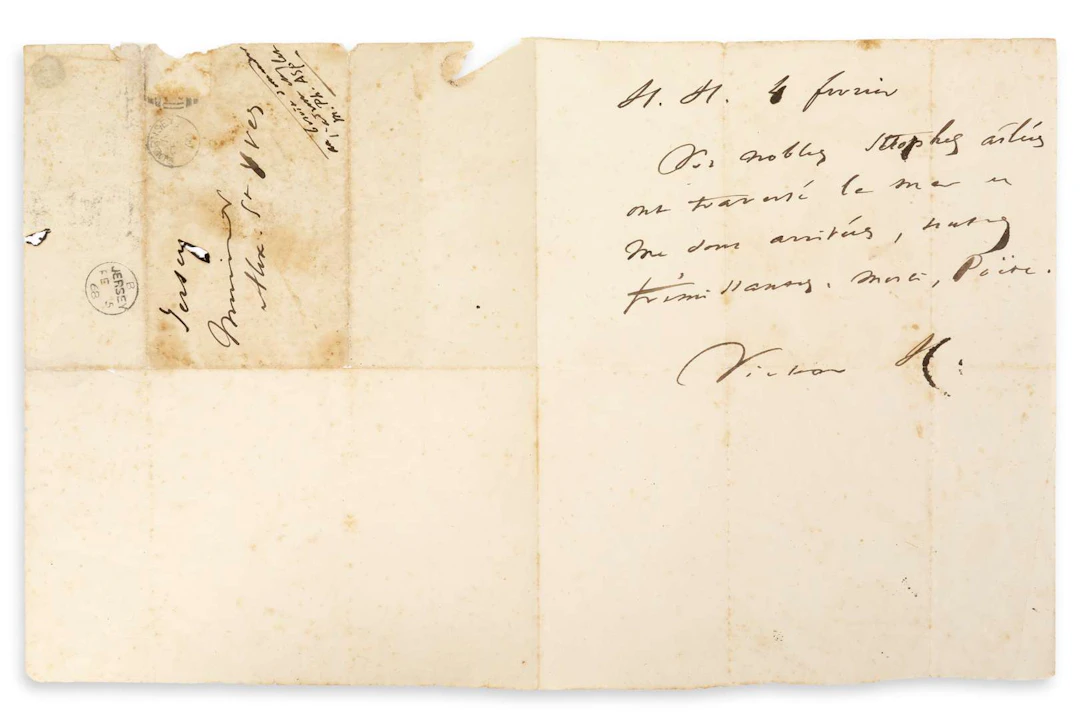 HUGO, Victor (1802–1885)., L.A.S. ‘Victor H.’, H.H. [Hauteville House]