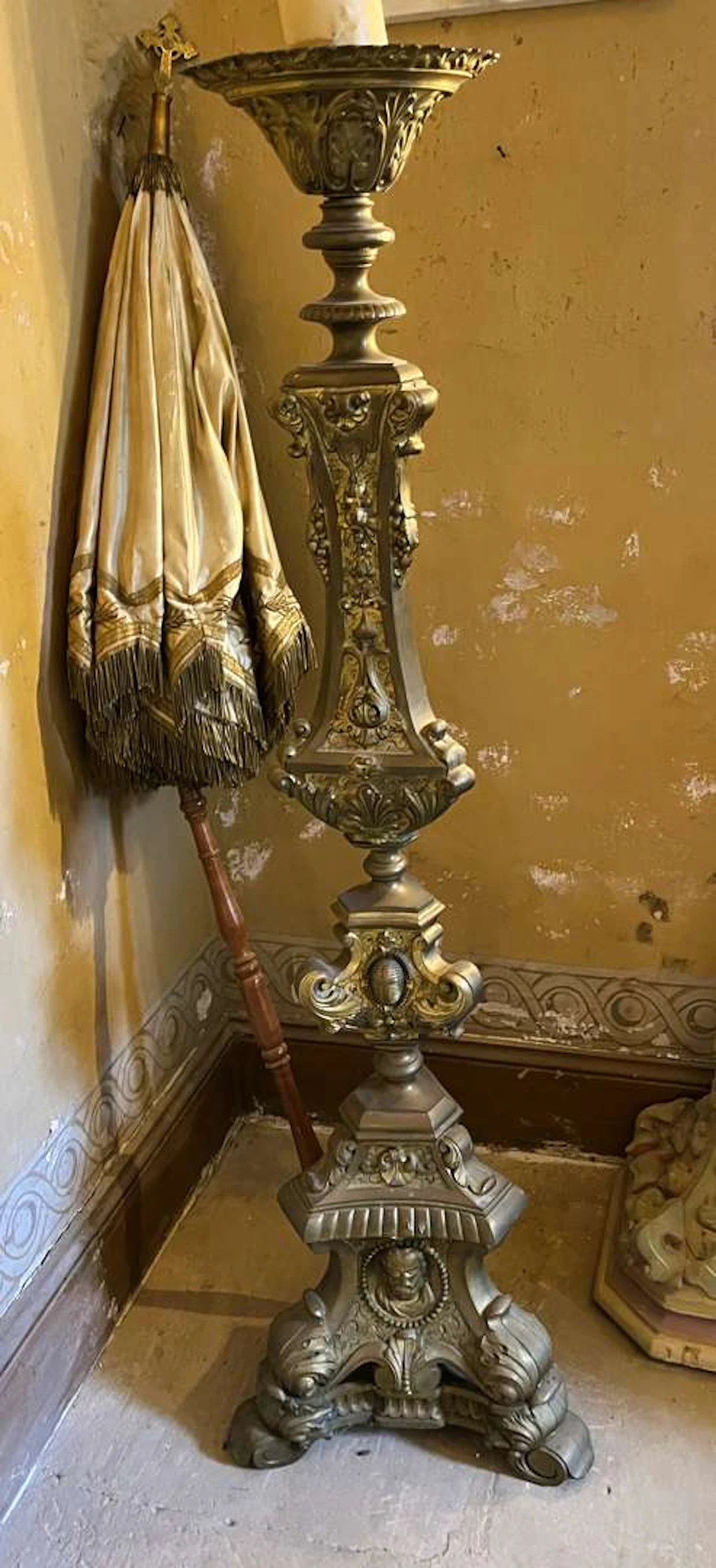Church candlestick, made of brass