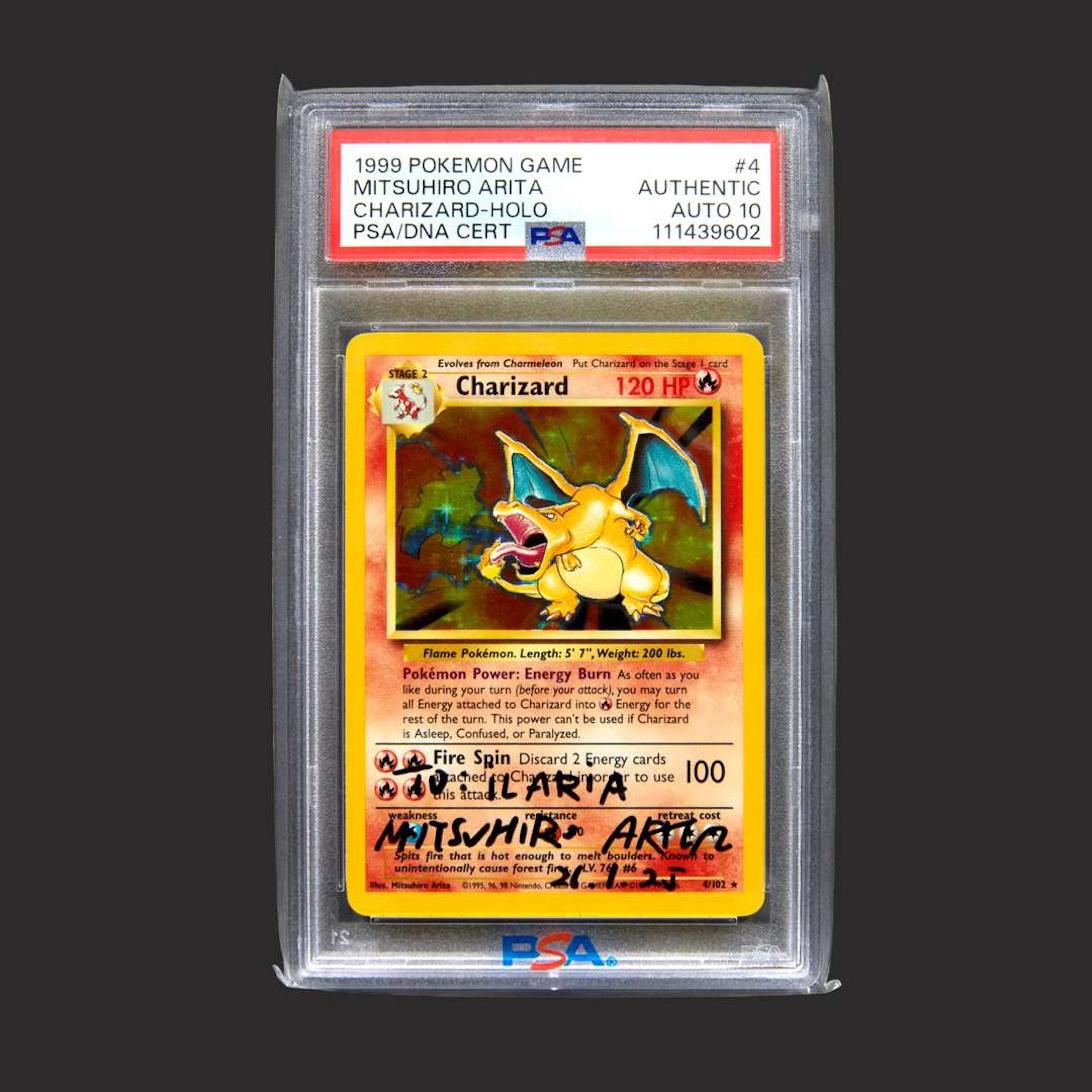 Pokémon: PCA Authentic Charizard signed by Mitsuhiro Arita