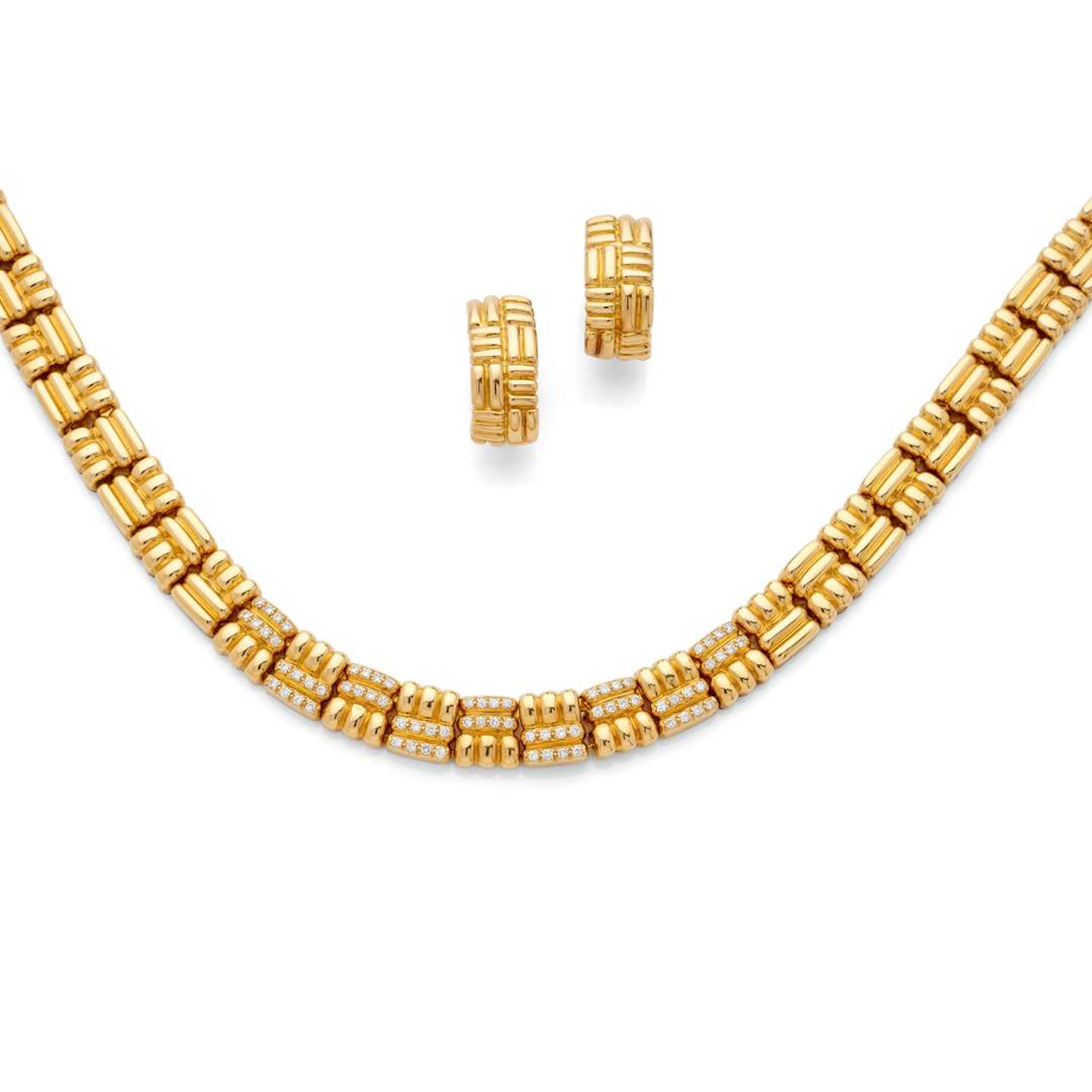 BOUCHERON, Necklace and a pair of earrings