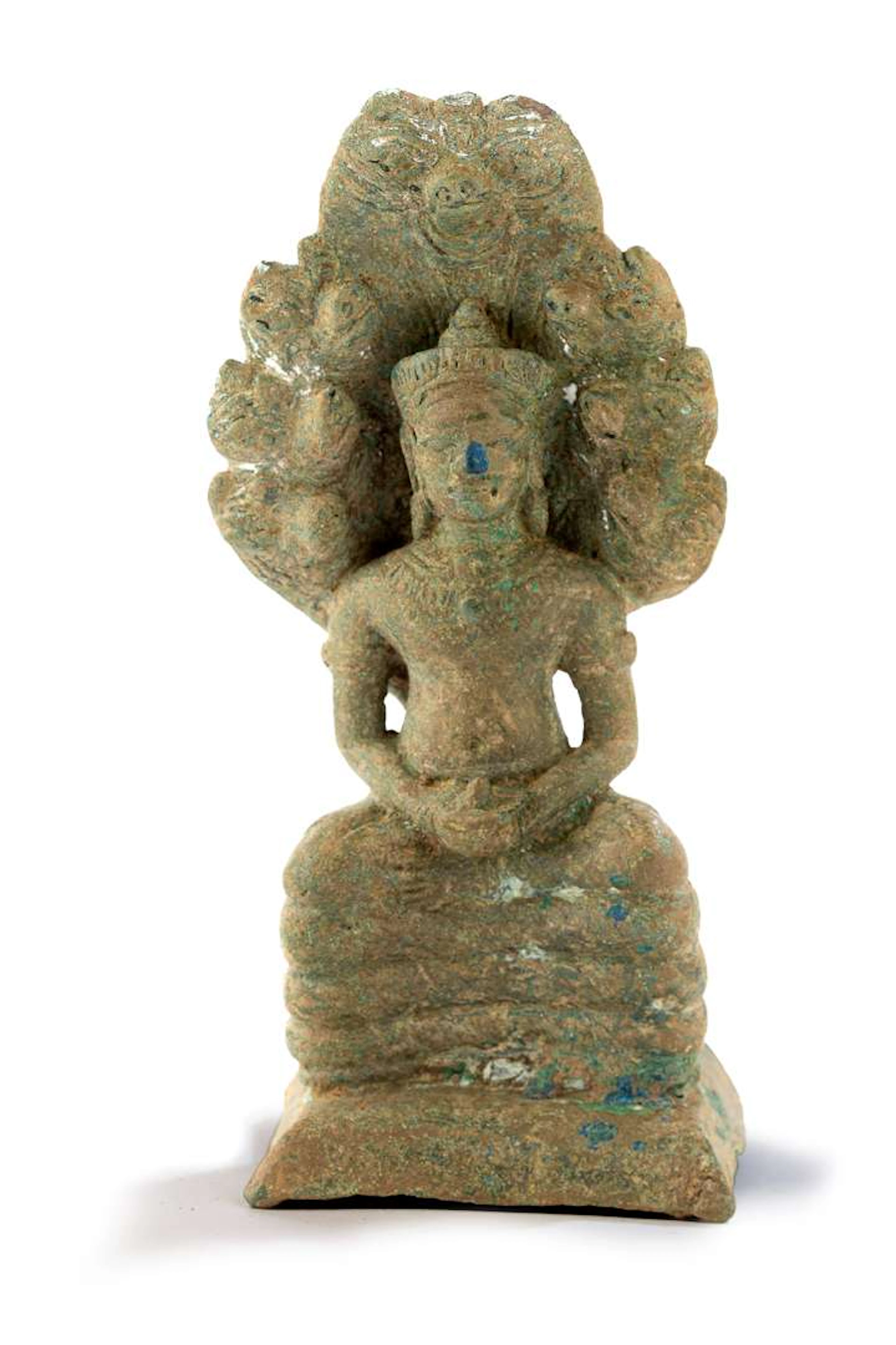 CAMBODGE, Sculpture du roi Naga en bronze