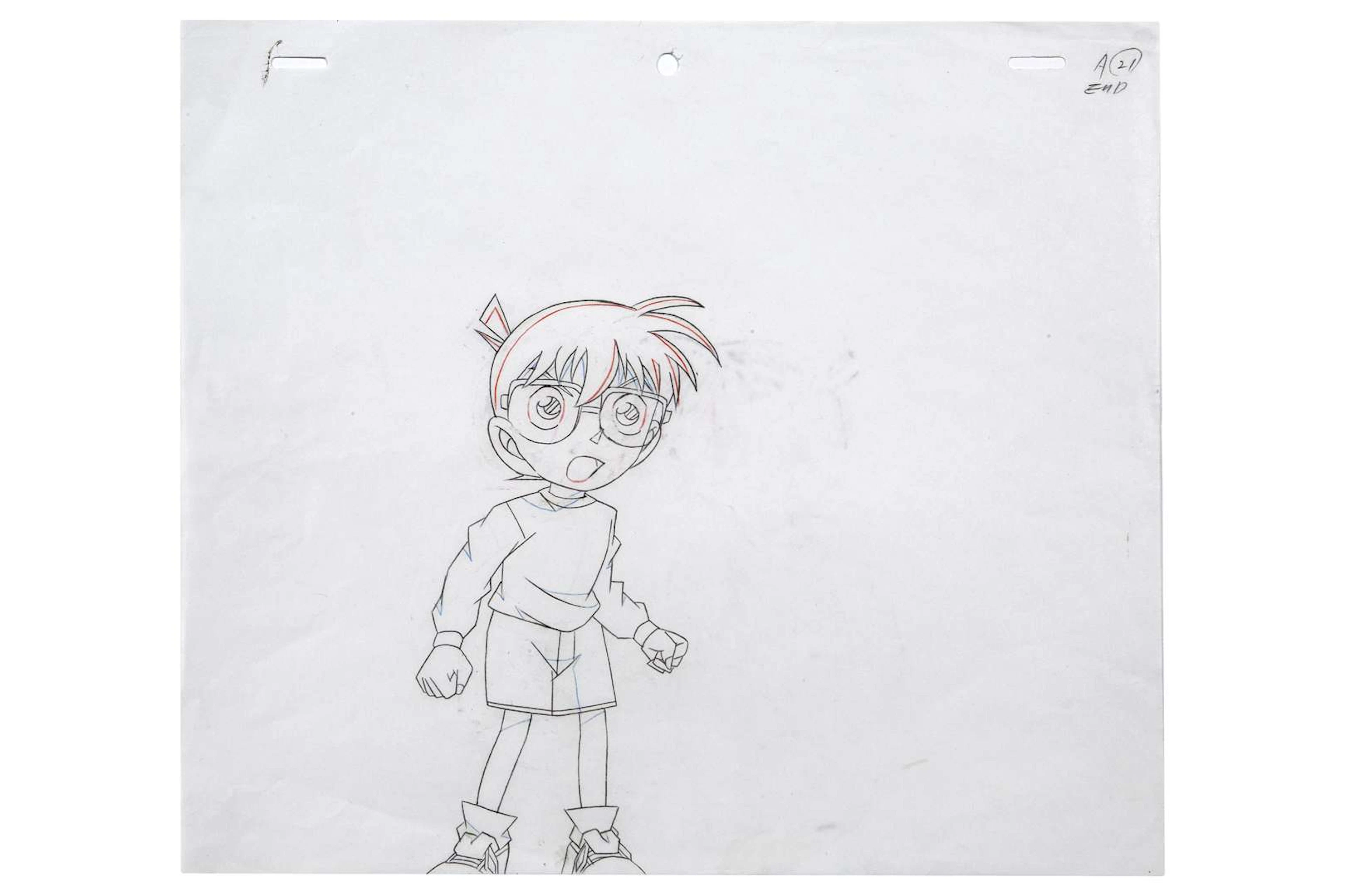 DETECTIVE CONAN, Pencil sketch. Director: Kenji KODAMA / Studio: Tokyo
