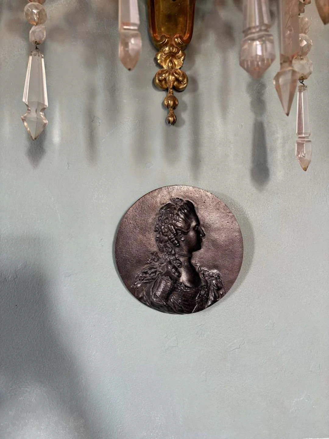 Pair of medallions, in bronze