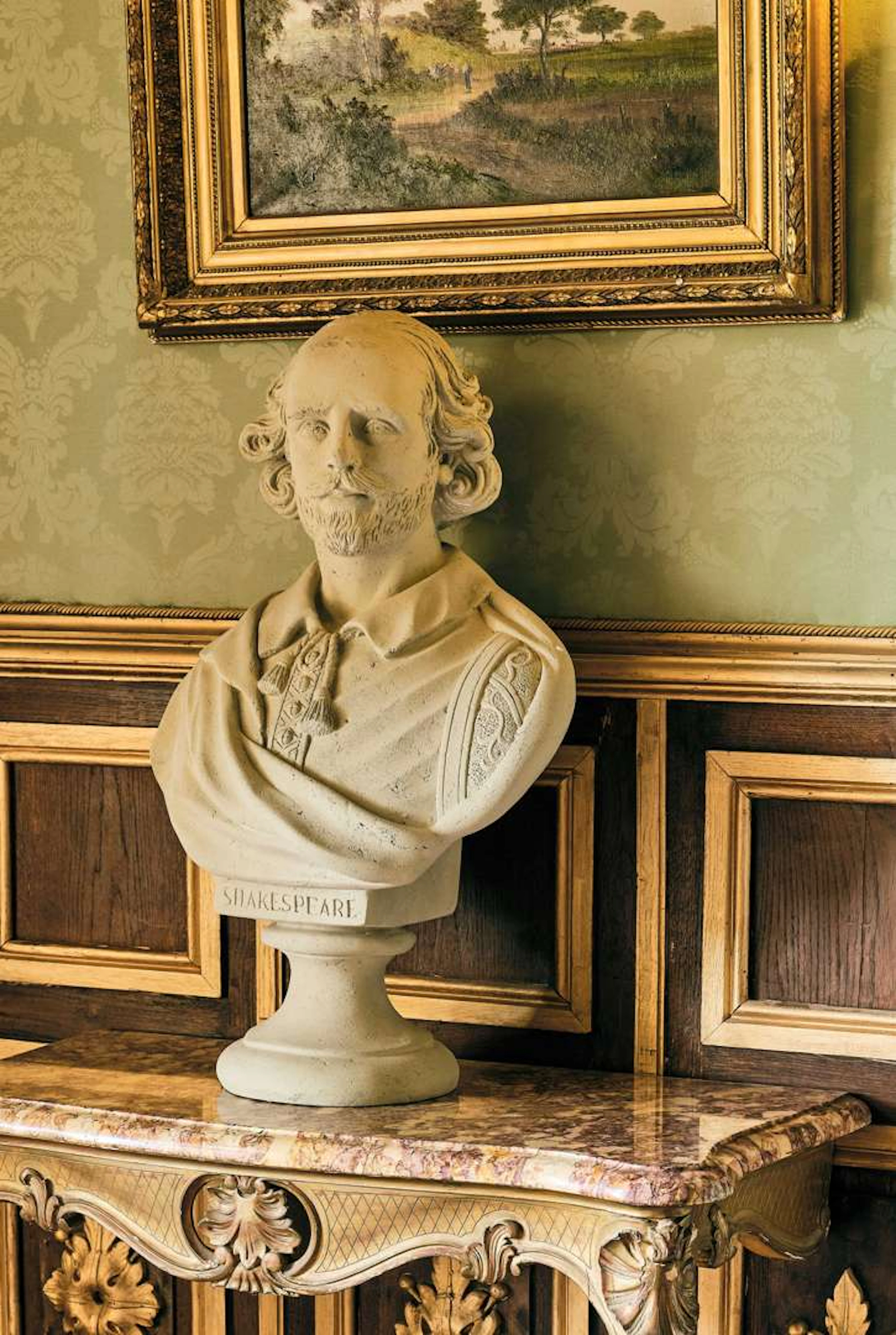 Shakespeare, Bust made of imitation reconstituted stone