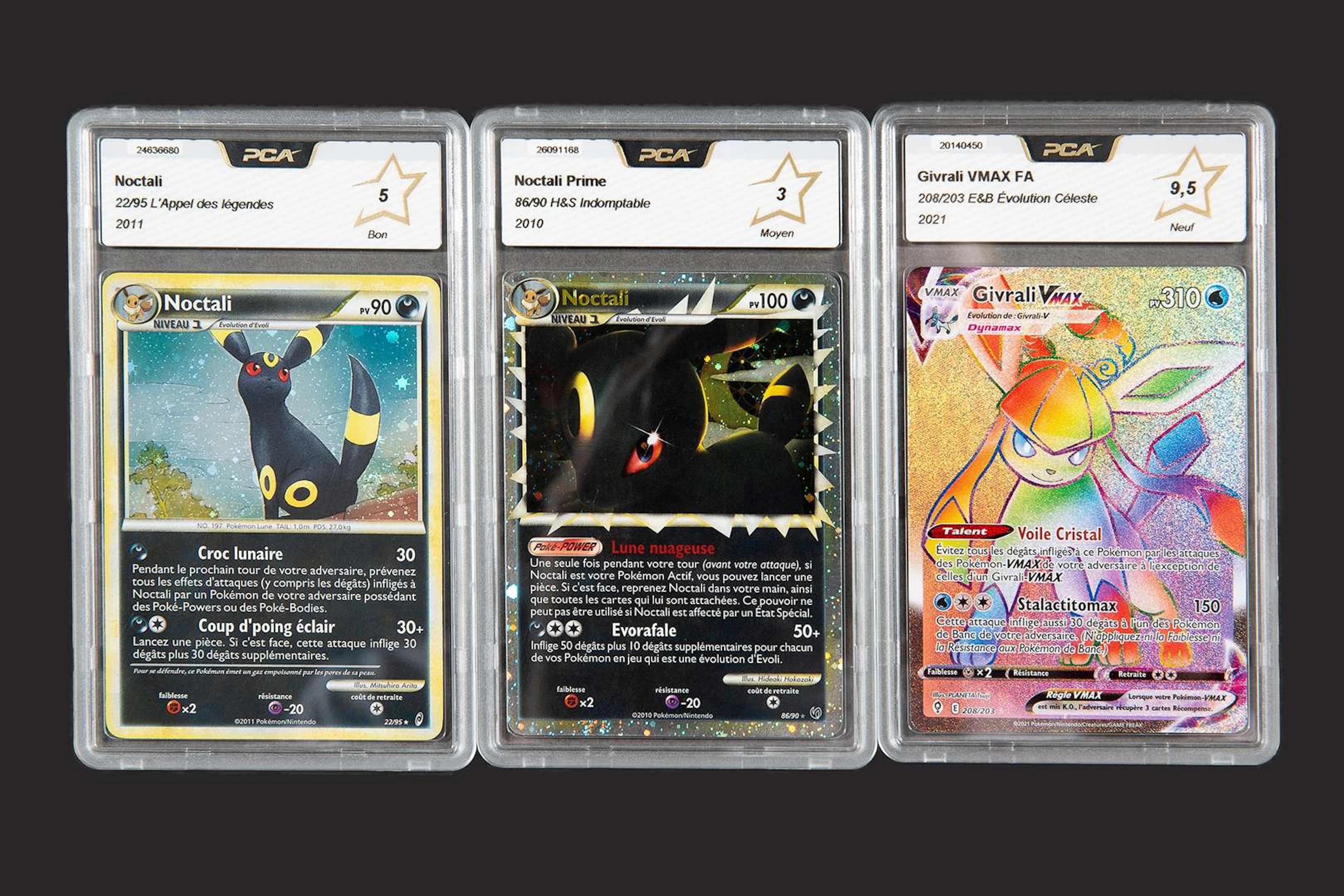 Pokémon: 3 graded evolution cards