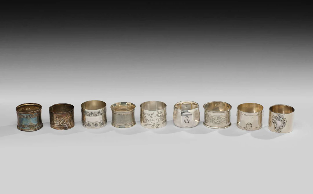 NINE NAPKIN RINGS