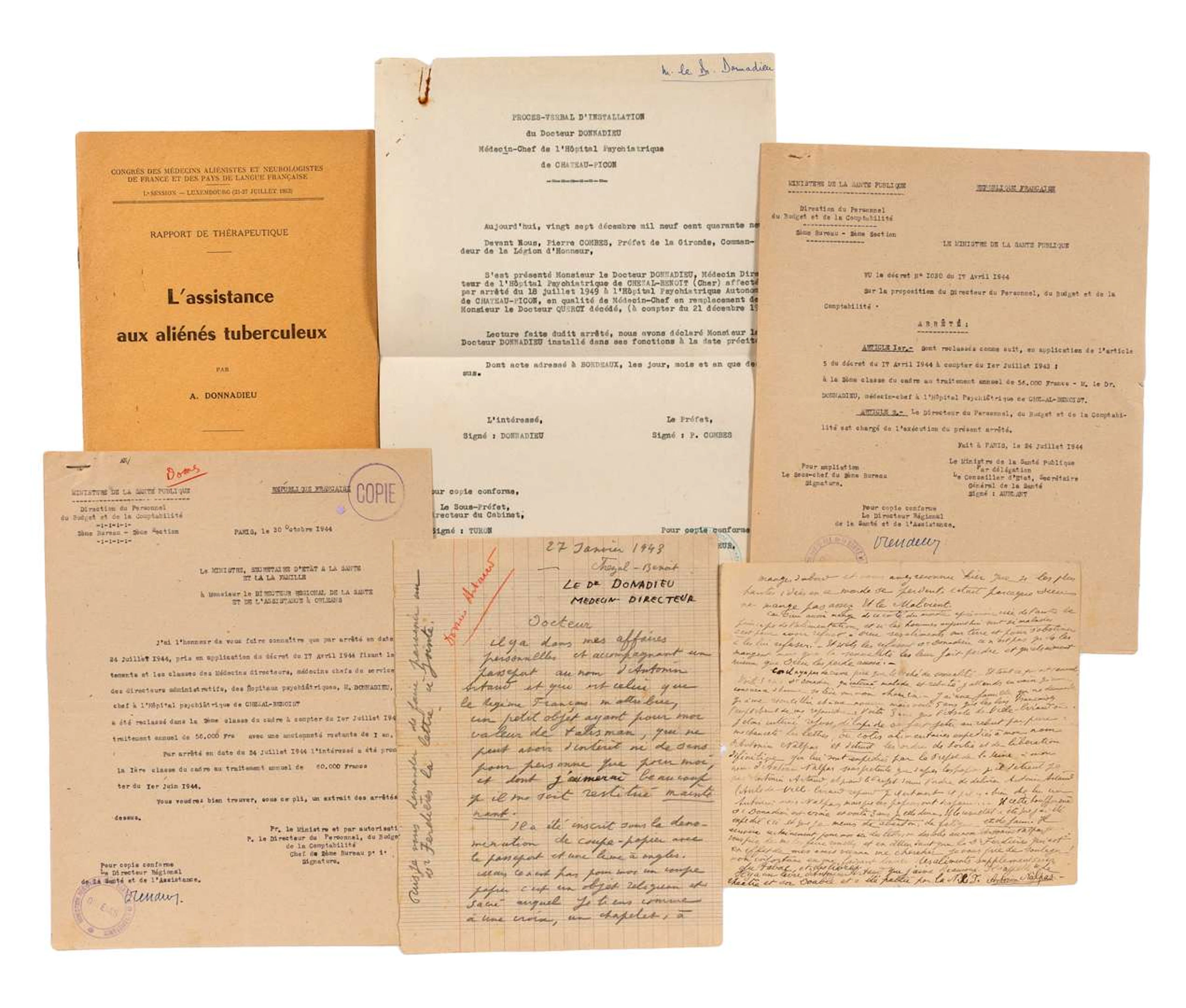 ARTAUD, Antonin (1896–1948)., 2 L.A.S. ‘Antonin Nalpas’, Chezal-Benoit