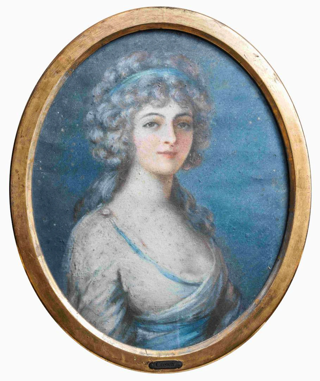 18th- or 19th-century English school, Portrait of a woman wearing