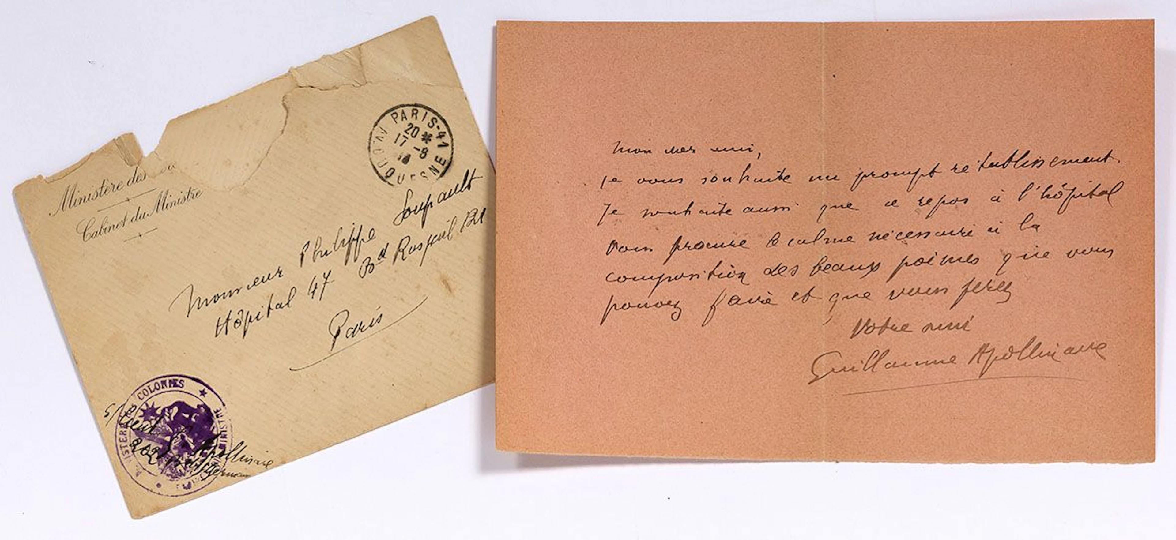 APOLLINAIRE Guillaume (1880-1918) L.A.S. "Guillaume Apollina - Lot 518