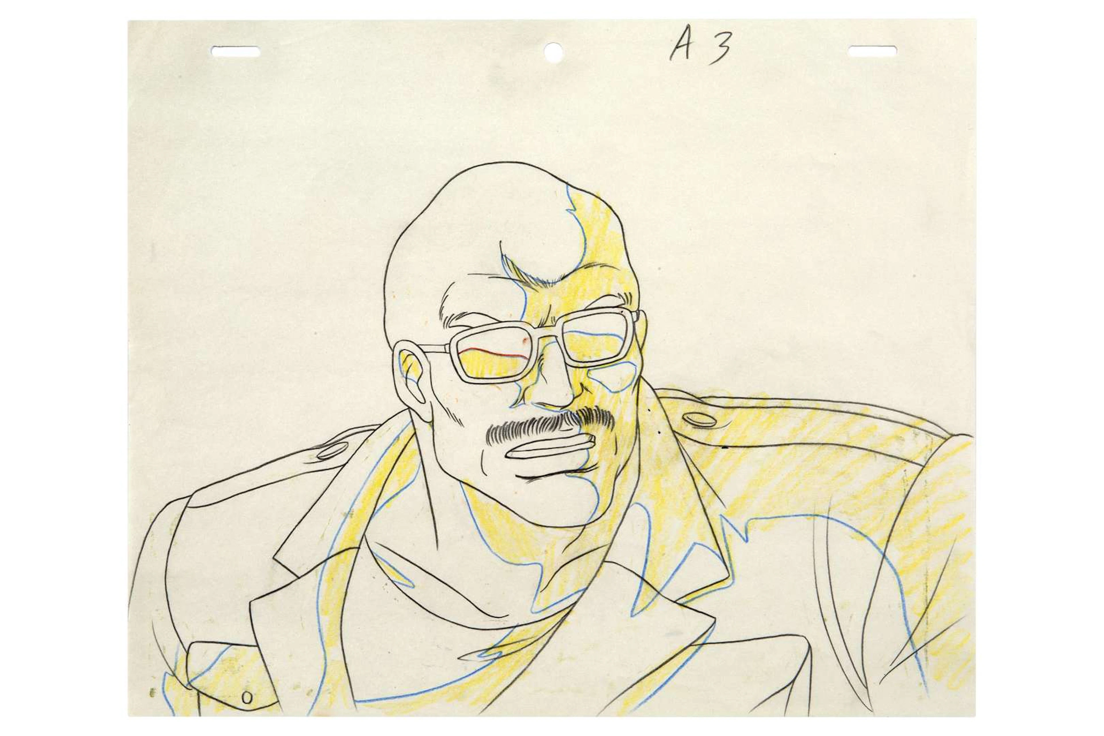 NICKY LARSON, Pencil sketch. Directed by Kenji KODAMA / Studio: Sunrise