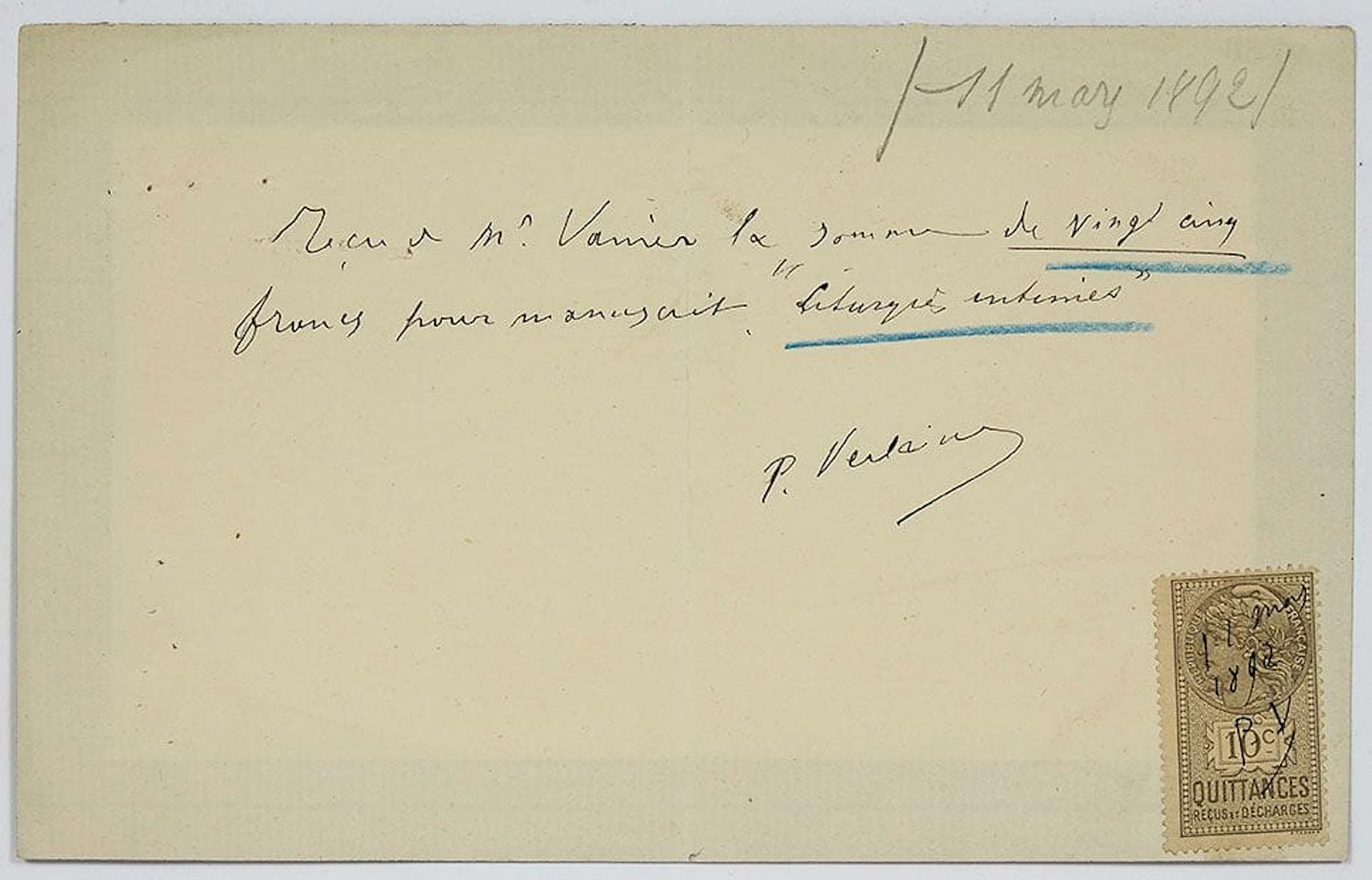 VERLAINE Paul (1844-1896). - Lot 551