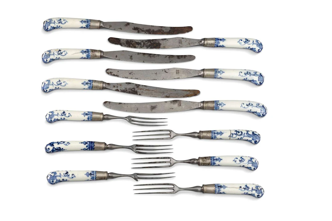 RARE SET OF TWELVE TABLE CUTLERY PIECES