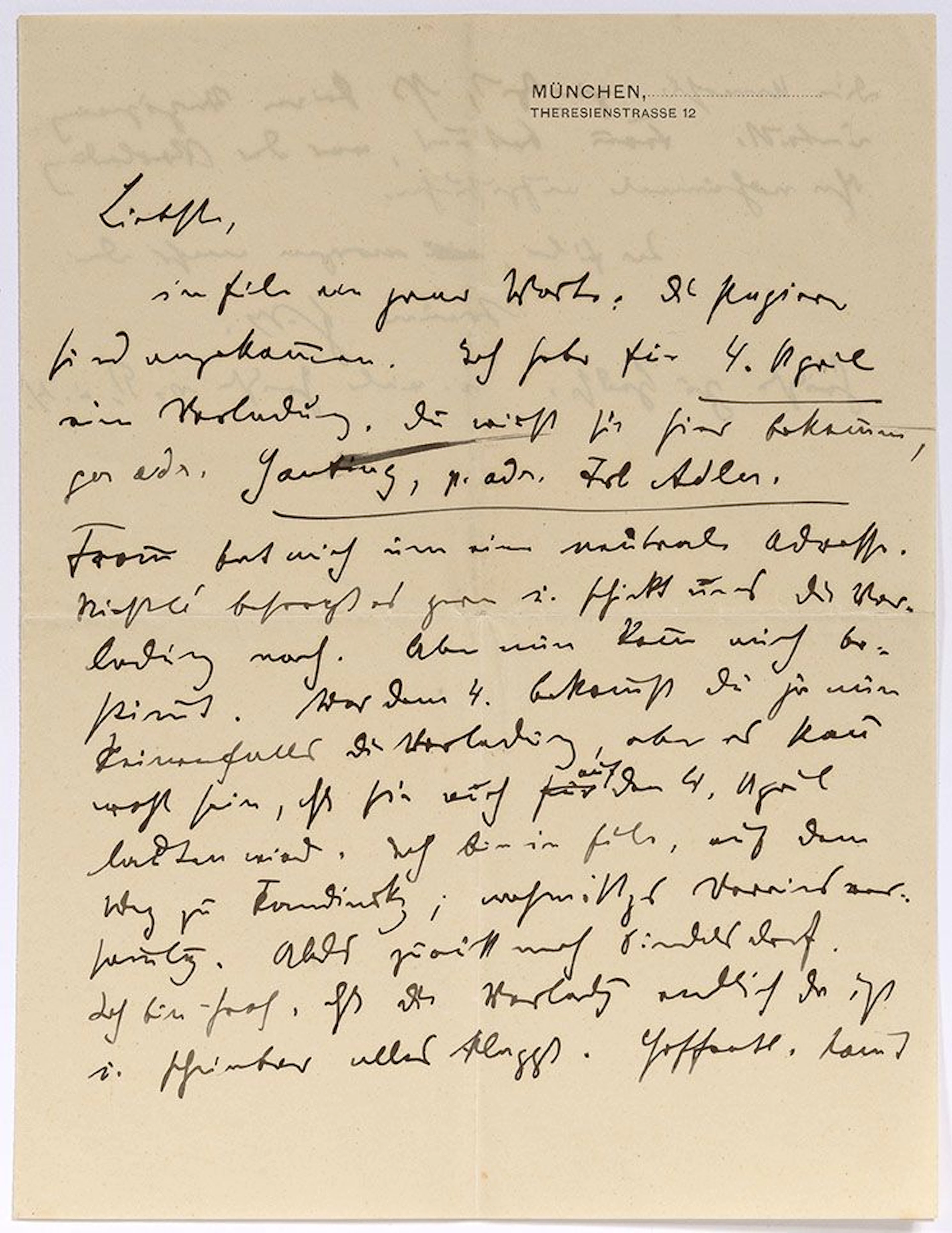 MARC Franz (1880-1916). L.A.S. "F.M.", [Munich March 1911], - Lot 205