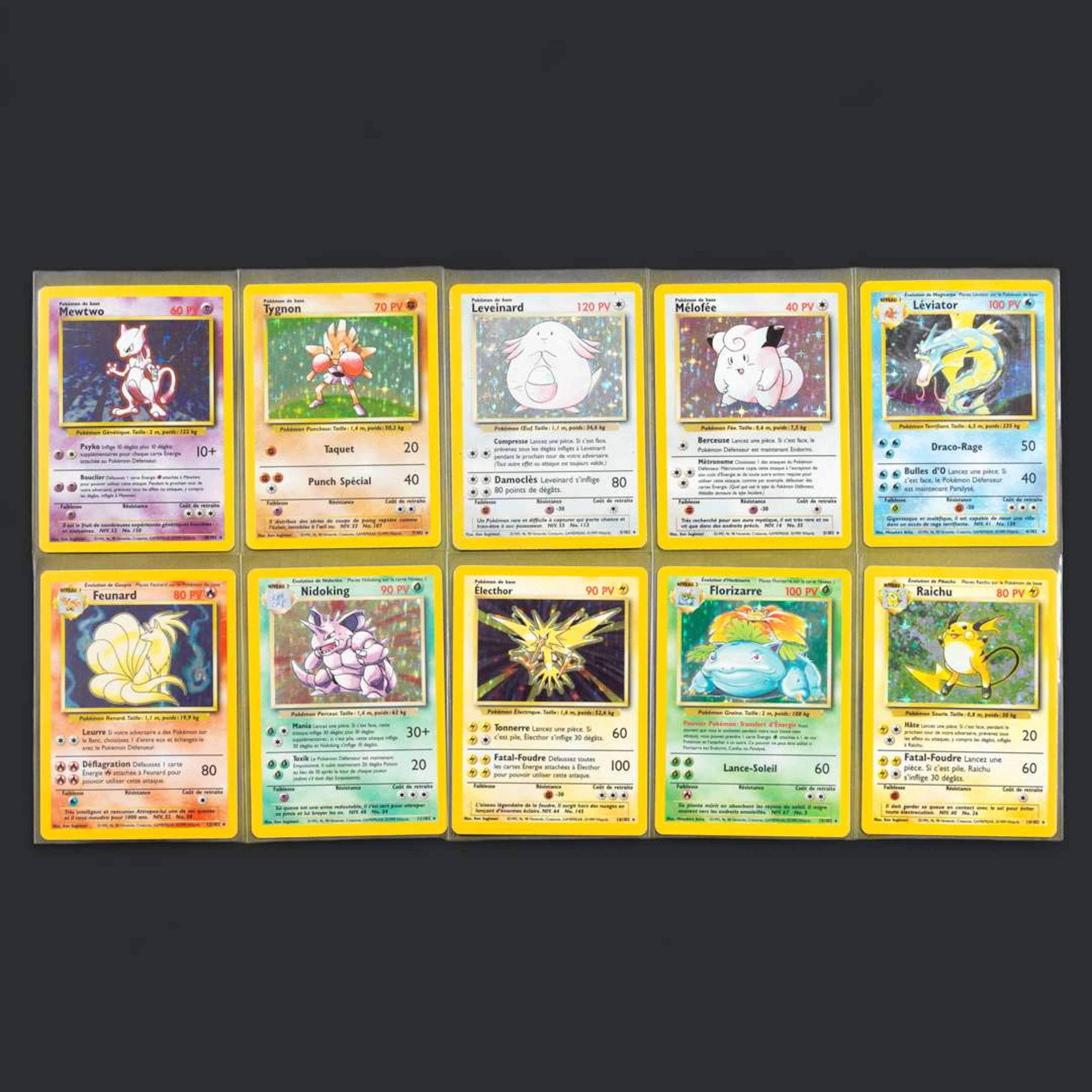 Pokémon: 10 holographic cards