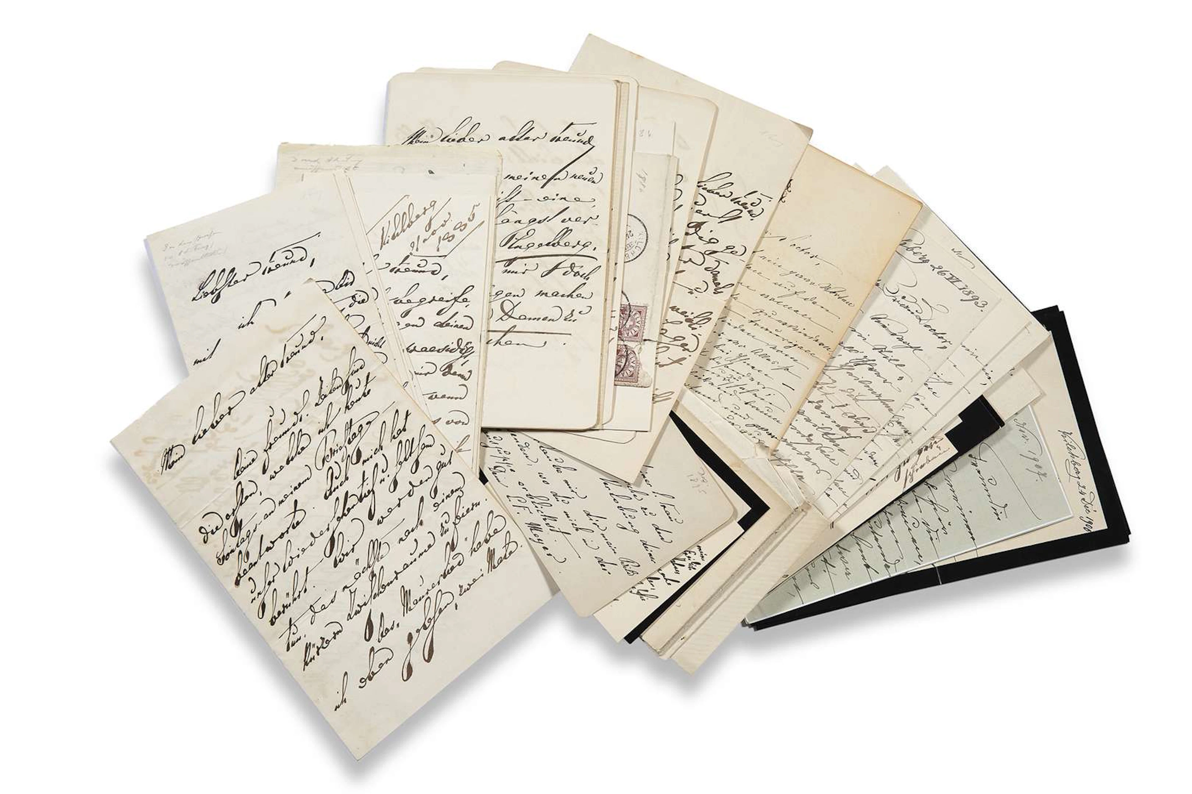 MEYER, Conrad Ferdinand (1825–1898)., 18 letters and 6 notes on cards