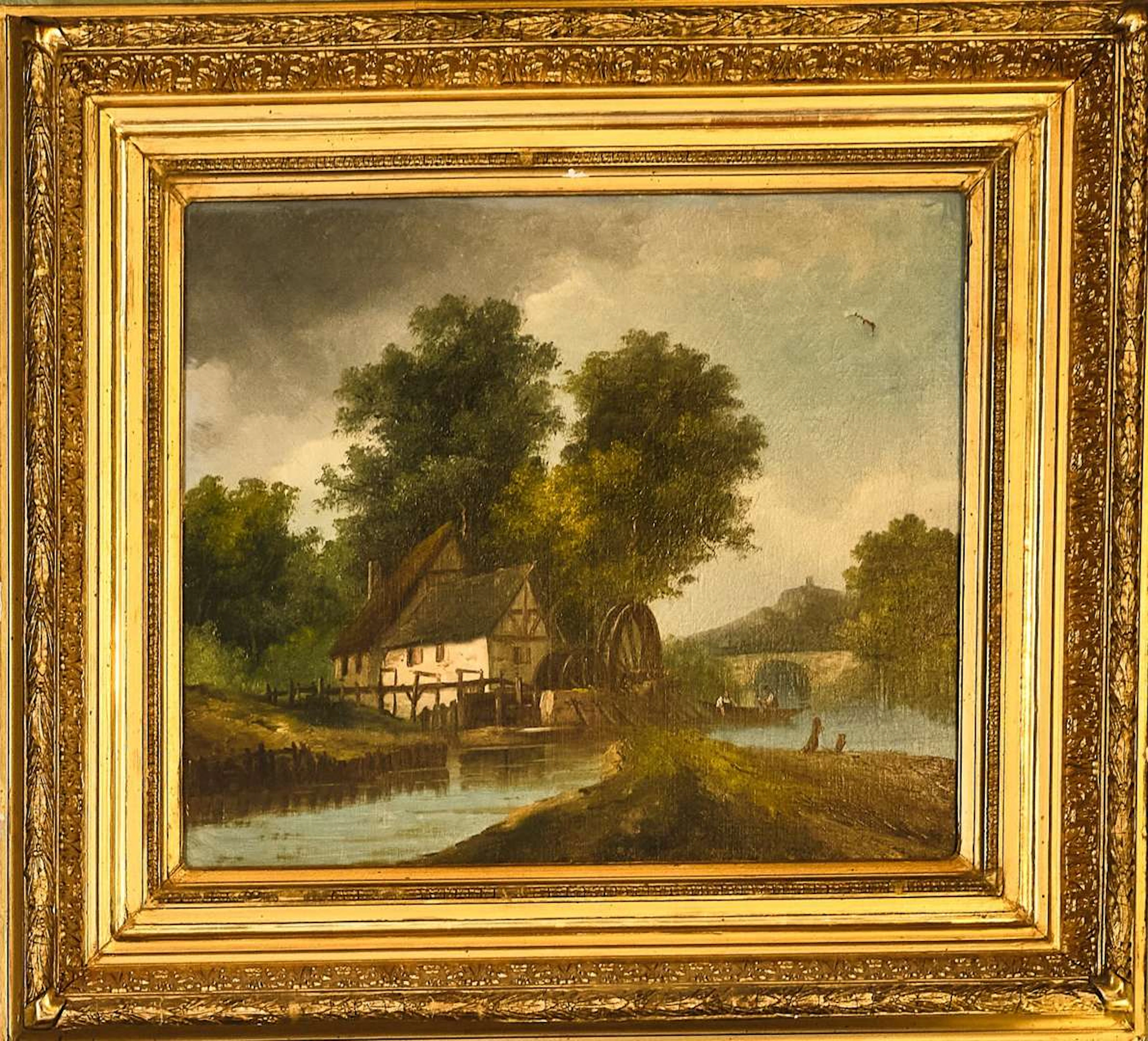 Modern school, Landscape with a mill; Mill and pond