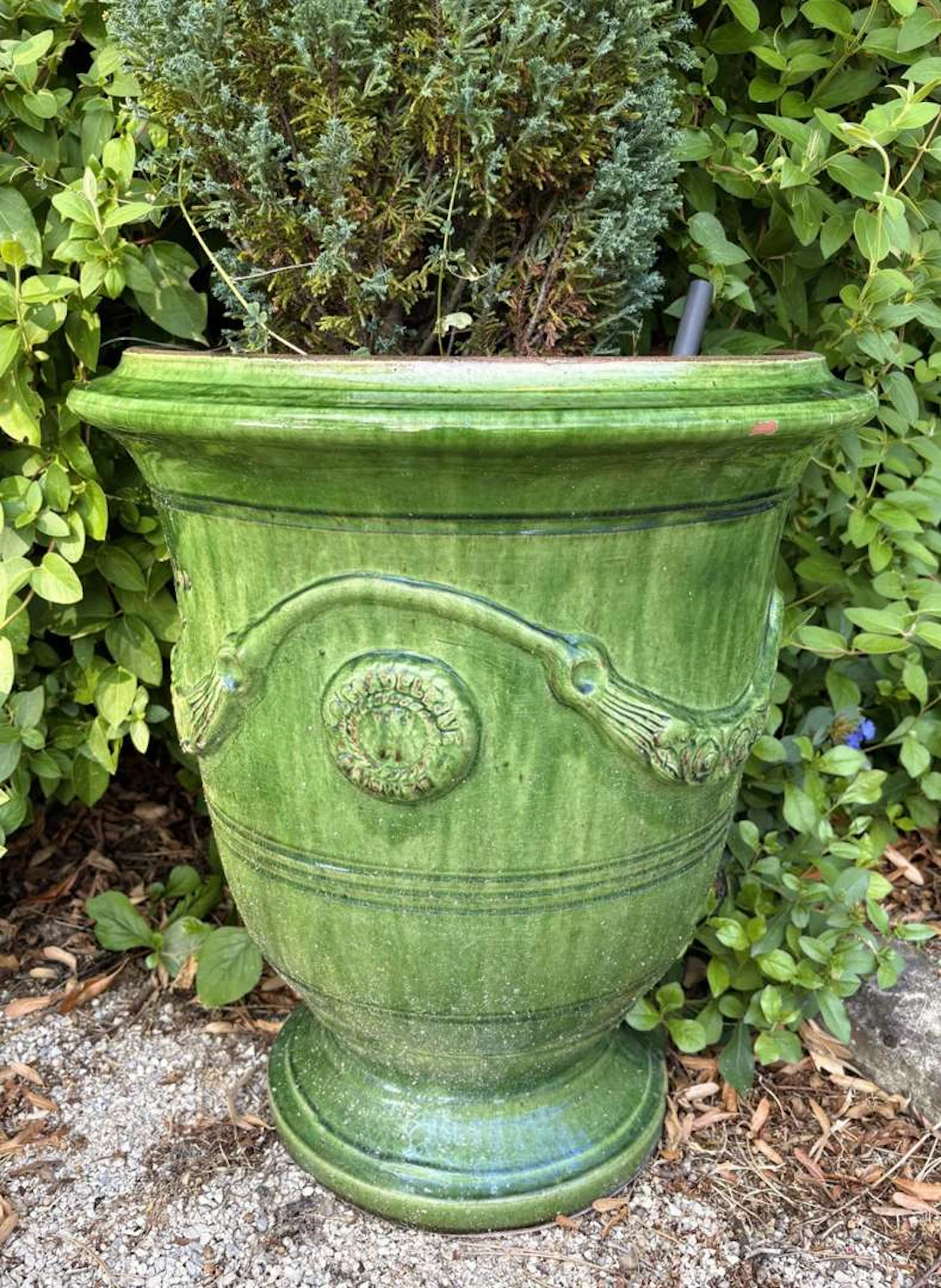 ANDUZE, La Madeleine Pottery, A pair of glazed terracotta vases
