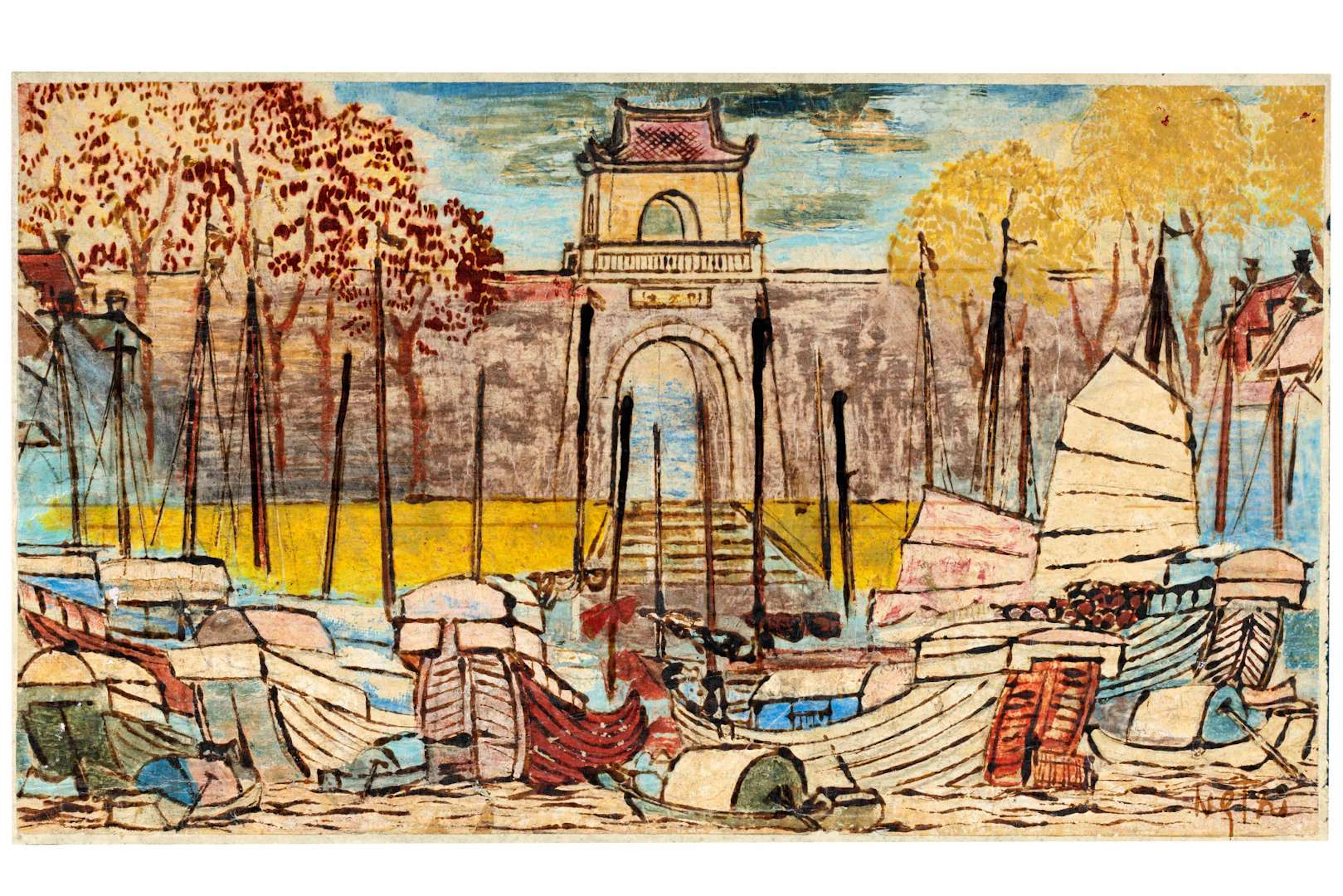 NGUYÊN GIA TRI (1908-1993), La Porte “Ô Quang Chuong” à Hanoï