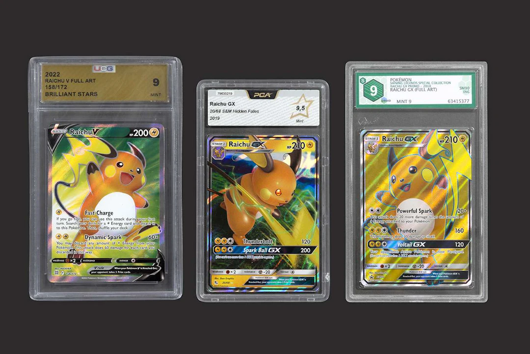Pokémon: 3 Raichu cards, Lot de 3 cartes Raichu
