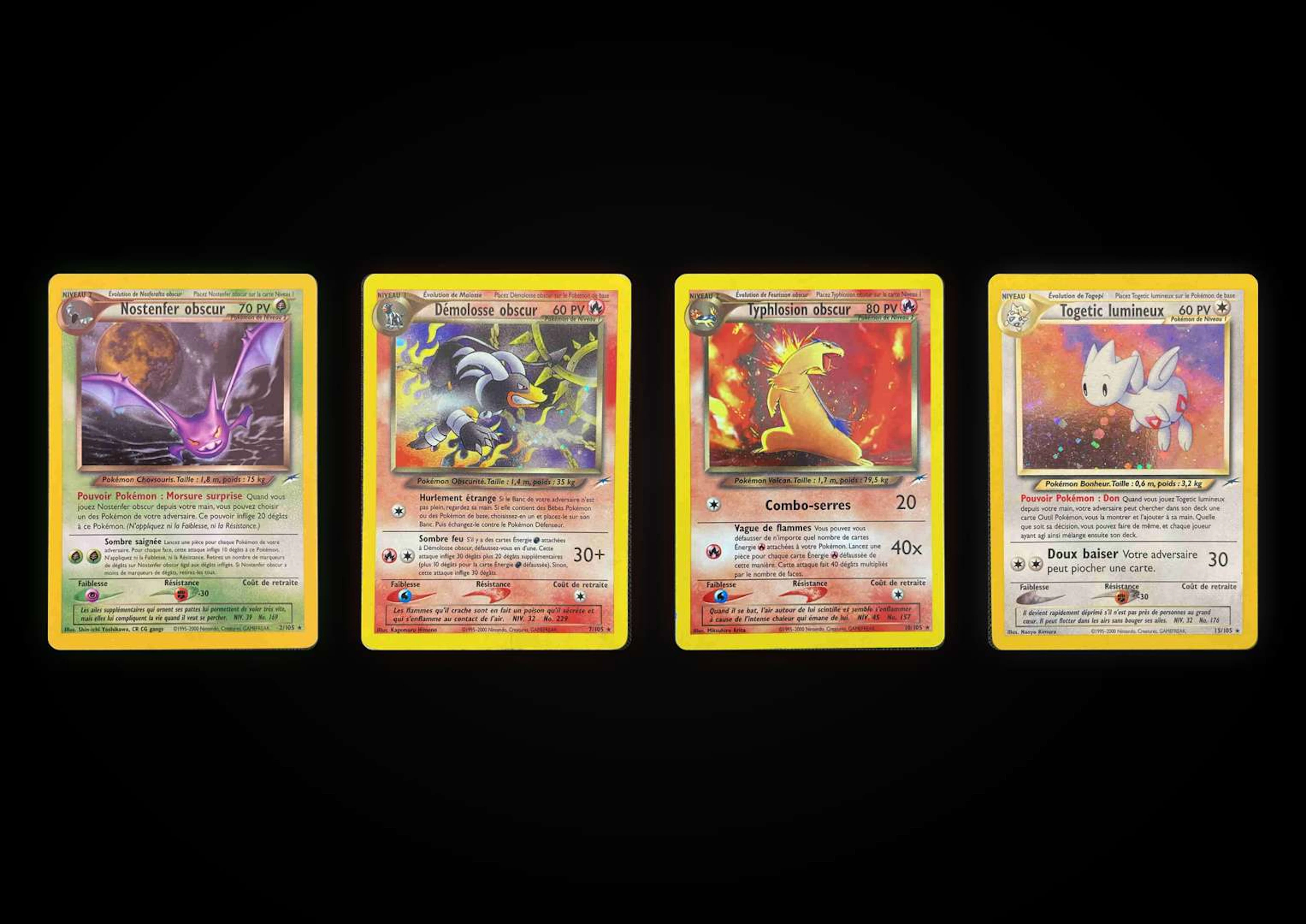 Pokémon: 4 Neo Destiny holographic cards