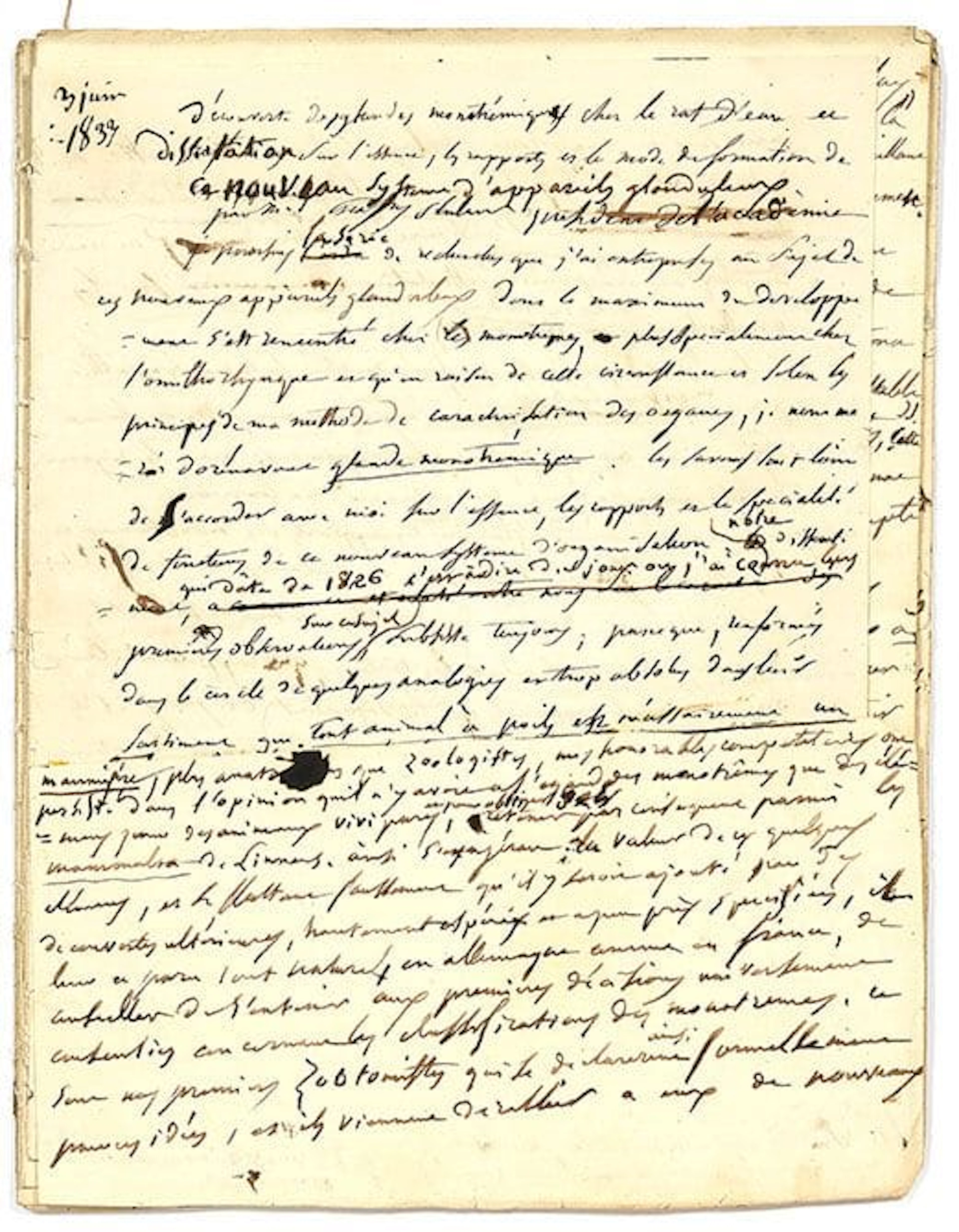 GEOFFROY SAINT-HILAIRE Étienne (1772-1844). - Lot 565