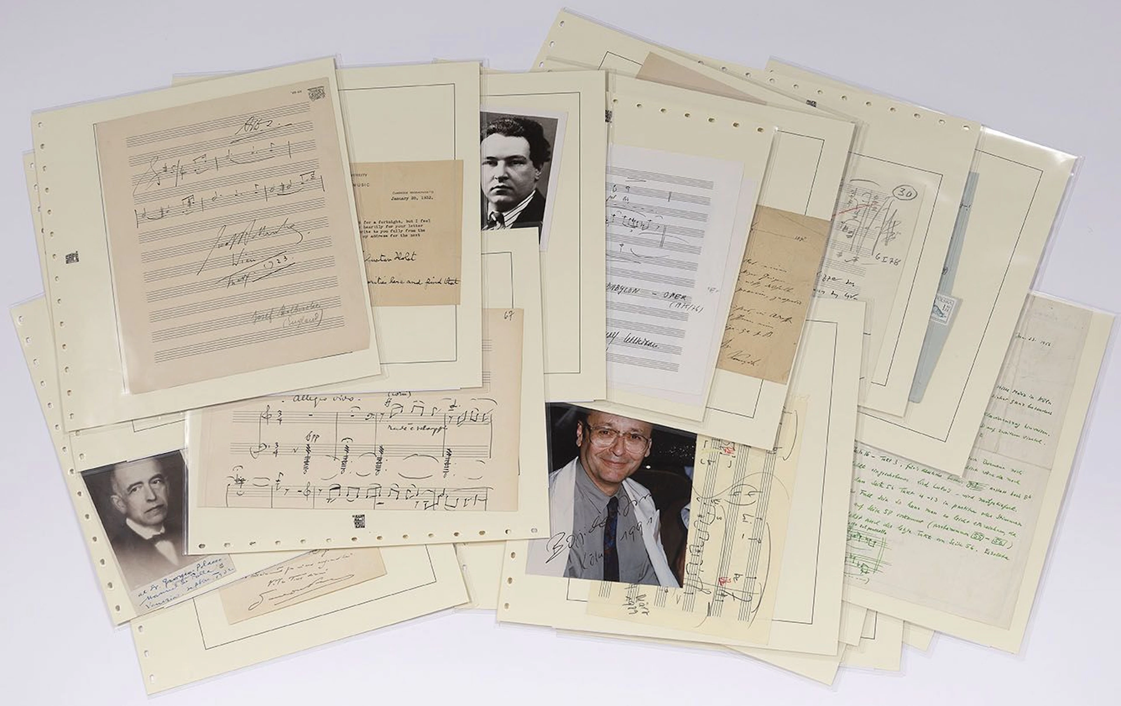 MUSIC. 210 letters (mostly L.A.S.), signed photographs or mu - Lot 288