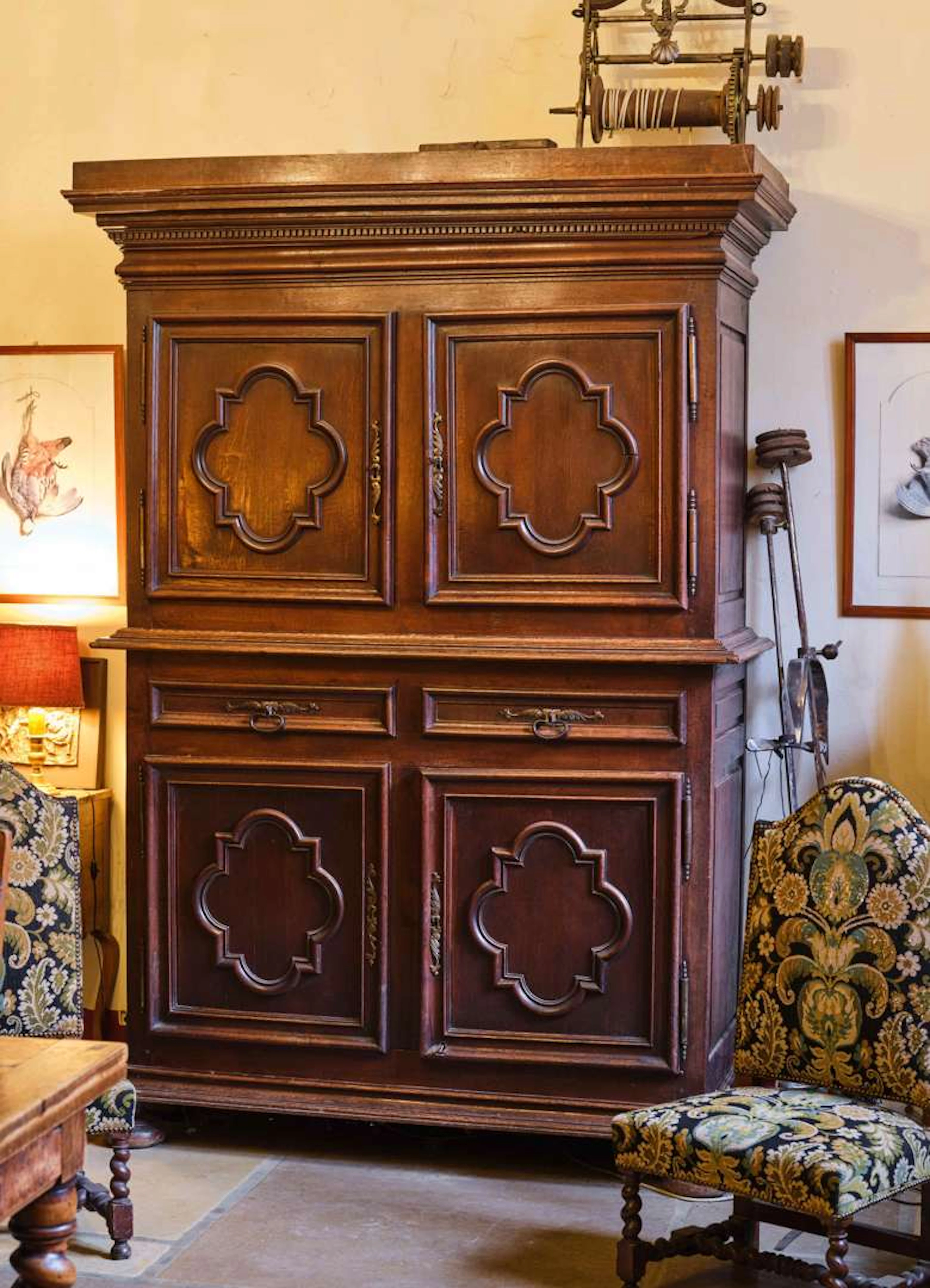 Large two-section sideboard, made of wood