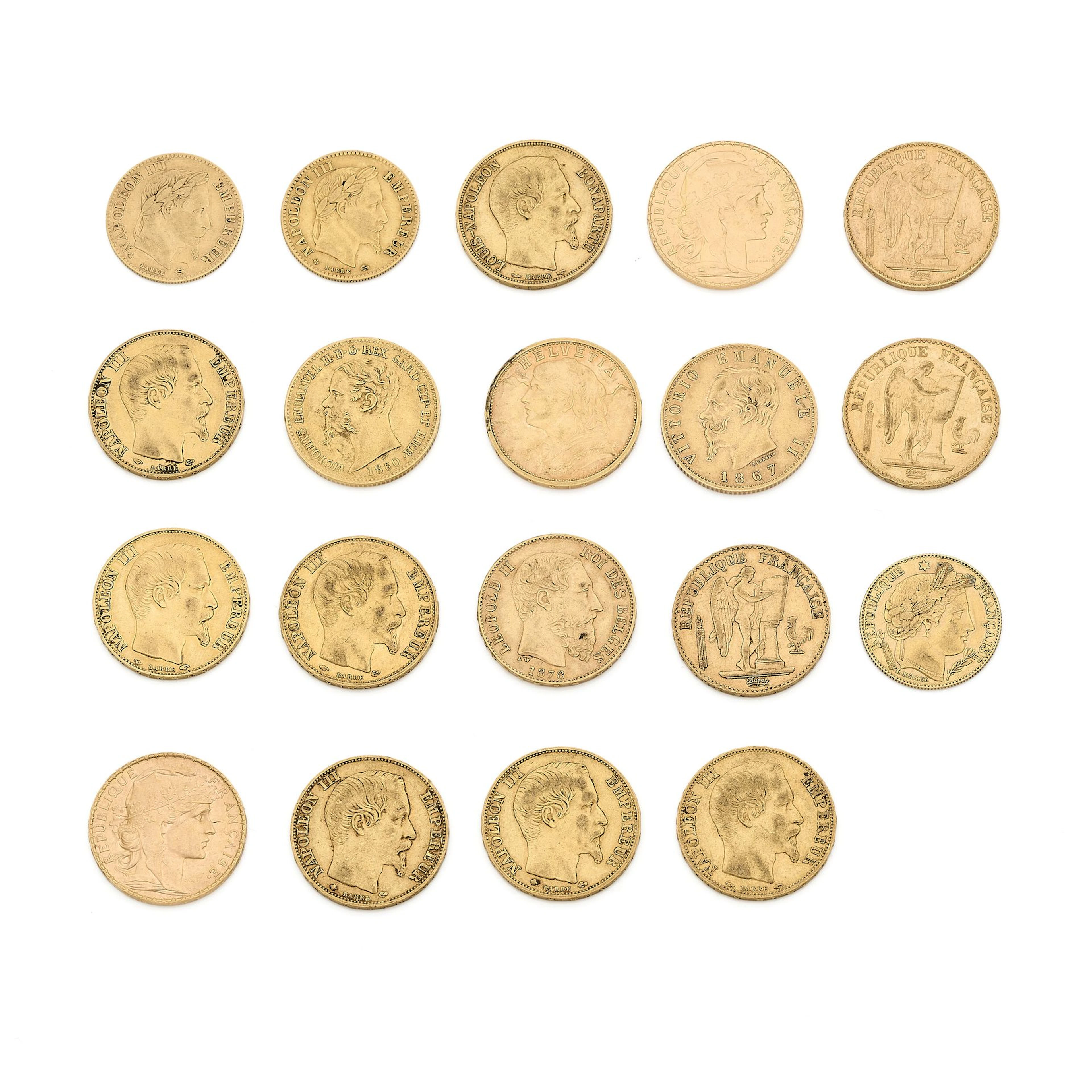 FRANCE / BELGIQUE / ITALIE / SUISSE - Lot de 19 pièces - Lot 3