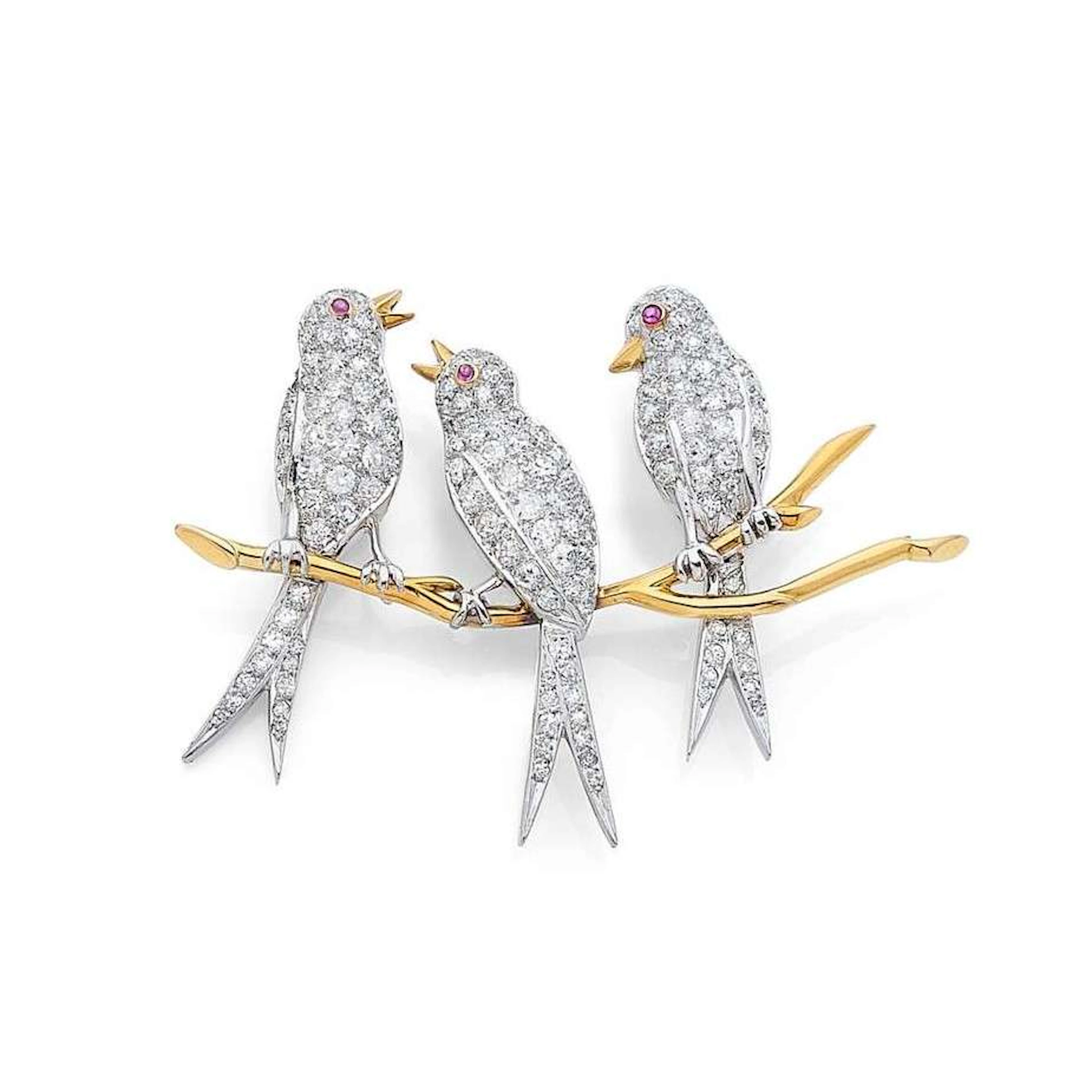 ‘BIRDS ON A BRANCH’ BROOCH