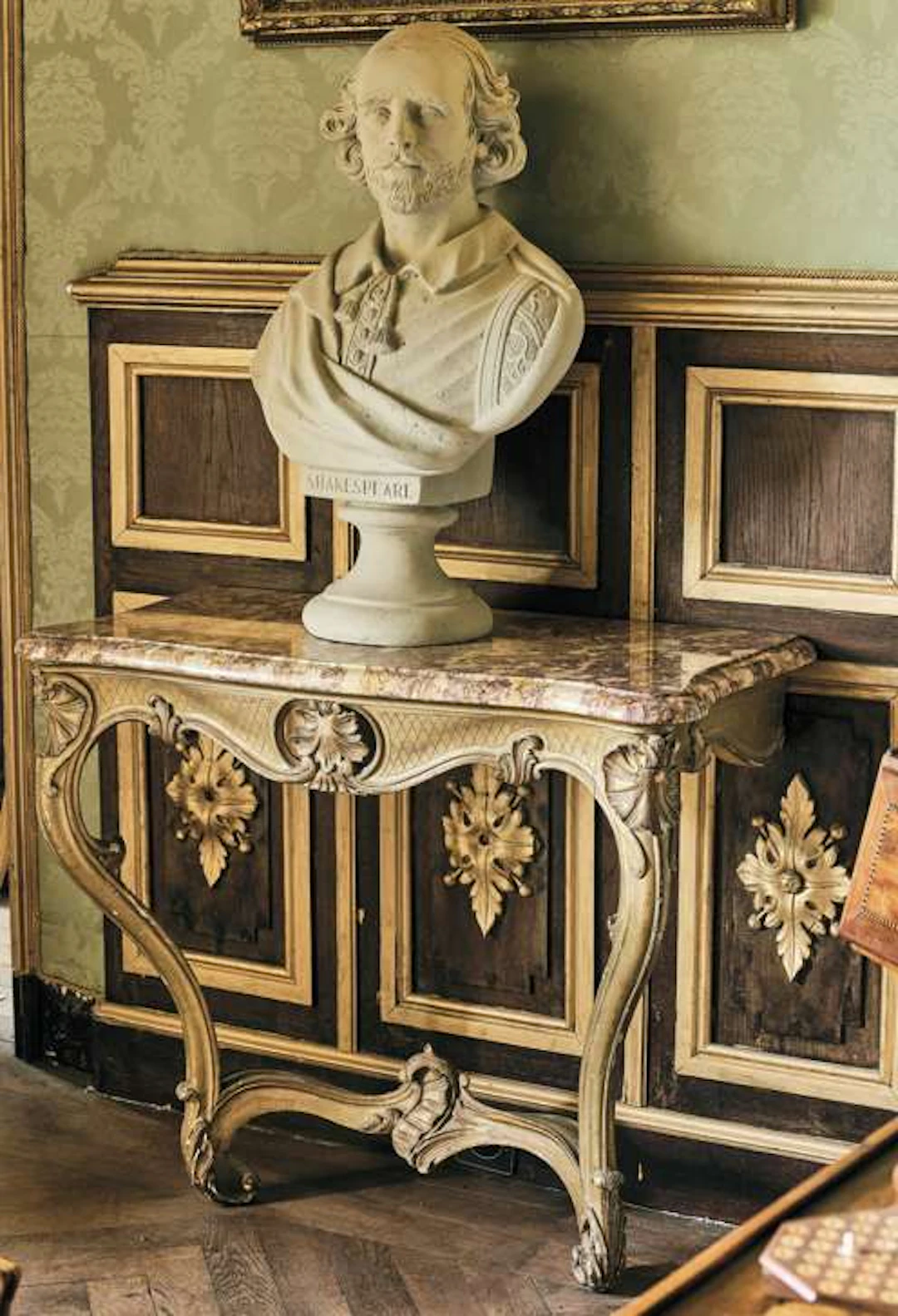 Console, carved and gilded wood