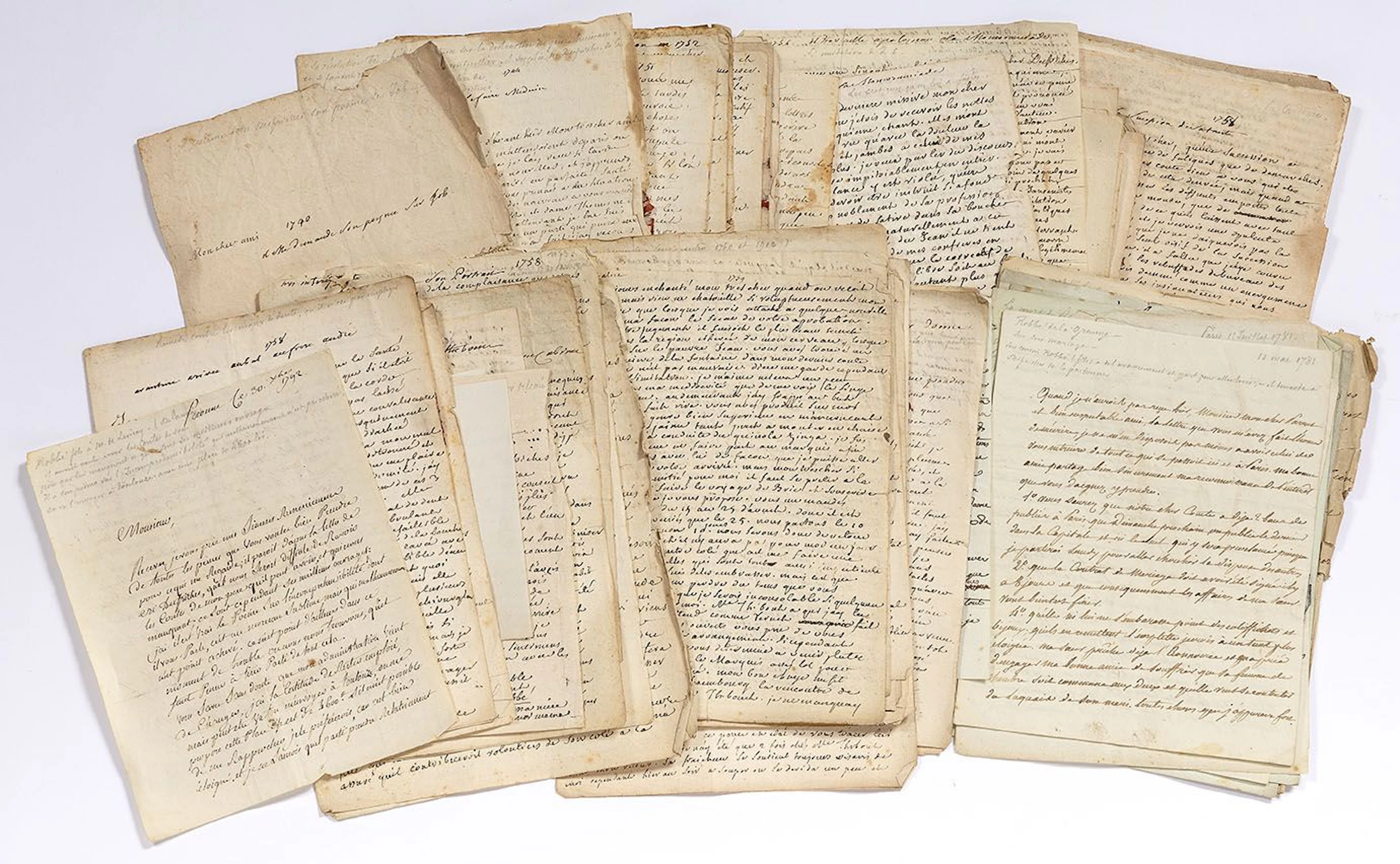 ROBBÉ DE BEAUVESET Pierre-Honoré (1712?-1792). 42 L.A. or L. - Lot 695