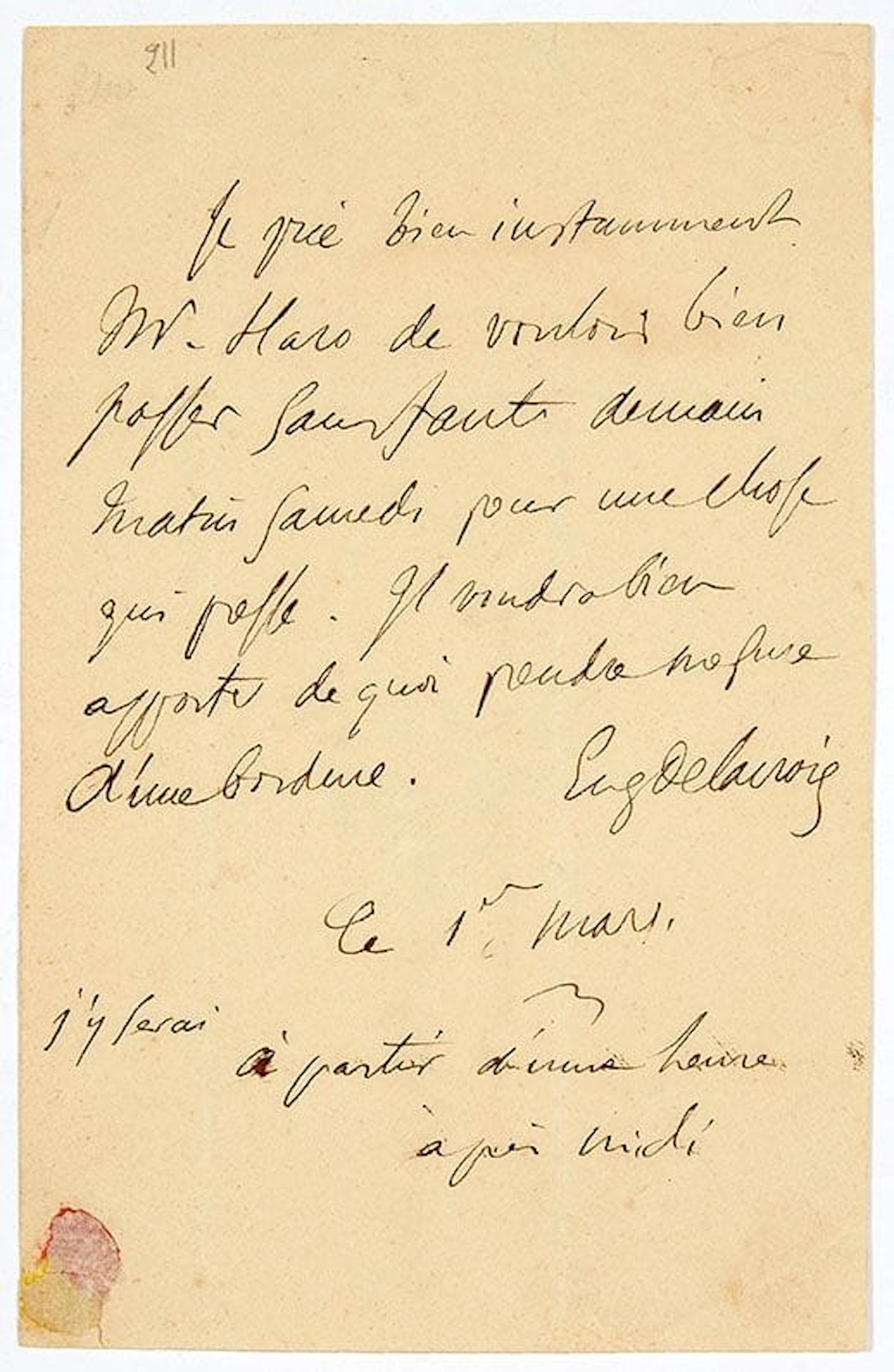 DELACROIX Eugène (1798-1863). - Lot 311
