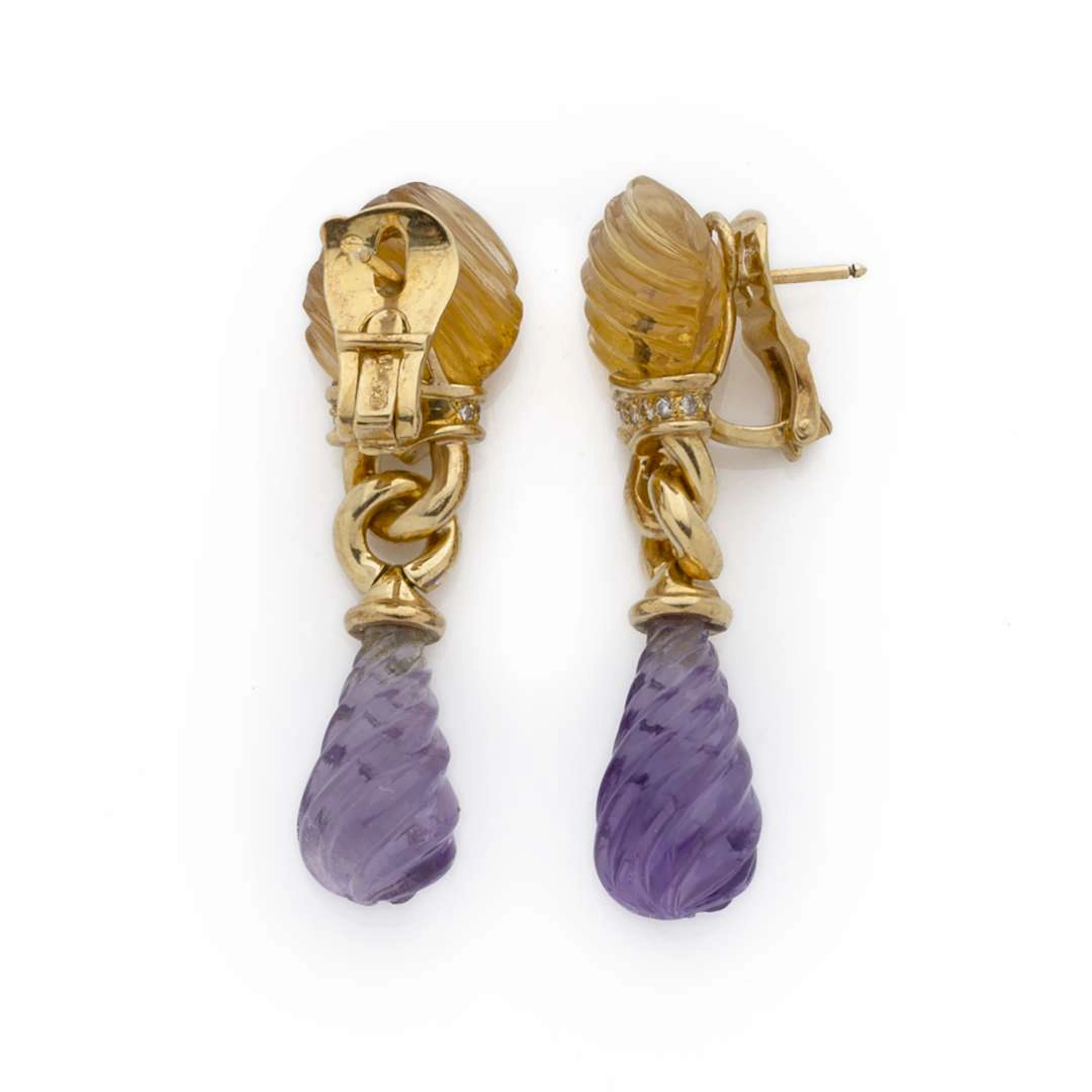 PAIR OF “TORSADES” EARRINGS