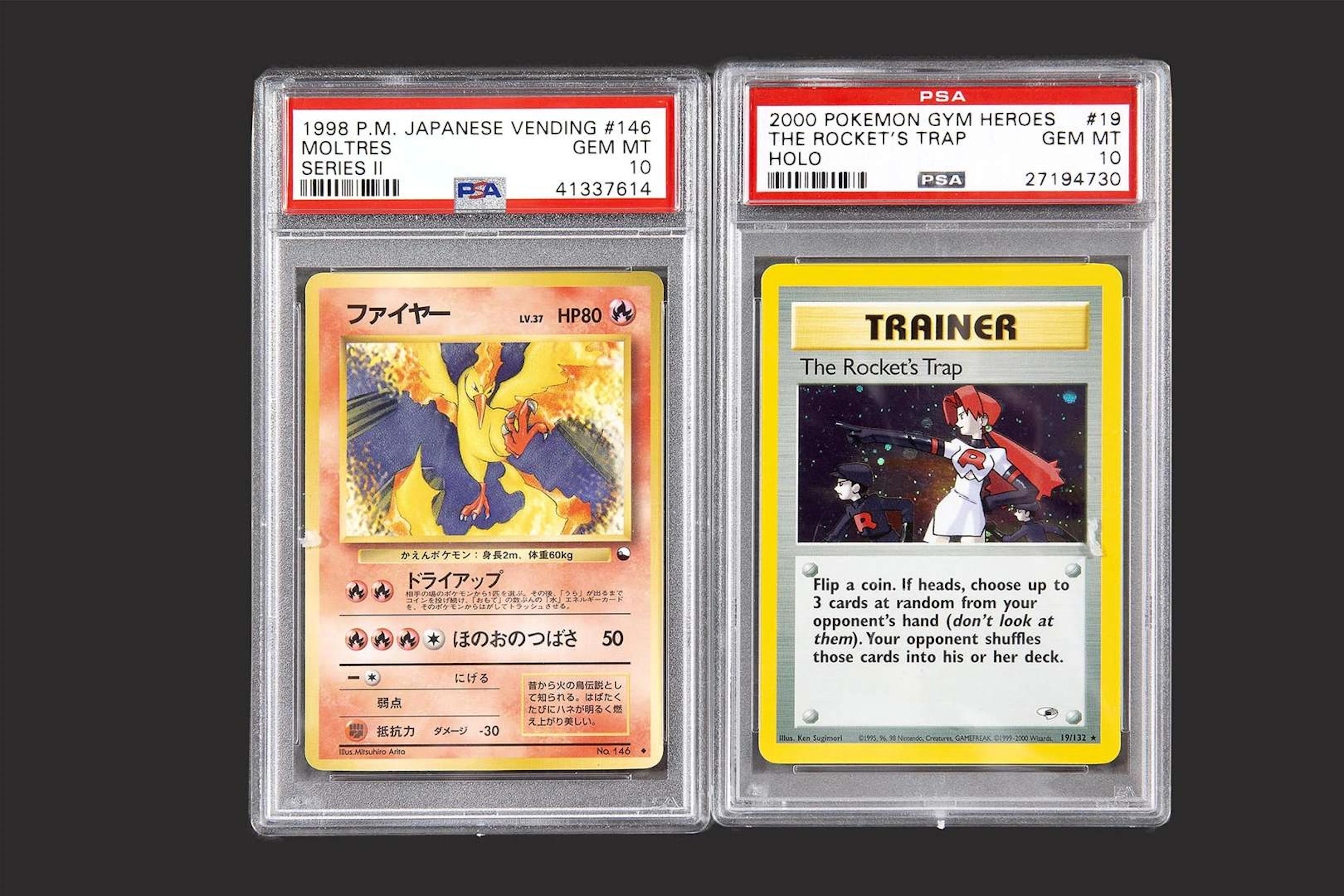 Pokémon: Vending machine, A set of two cards graded PSA 10