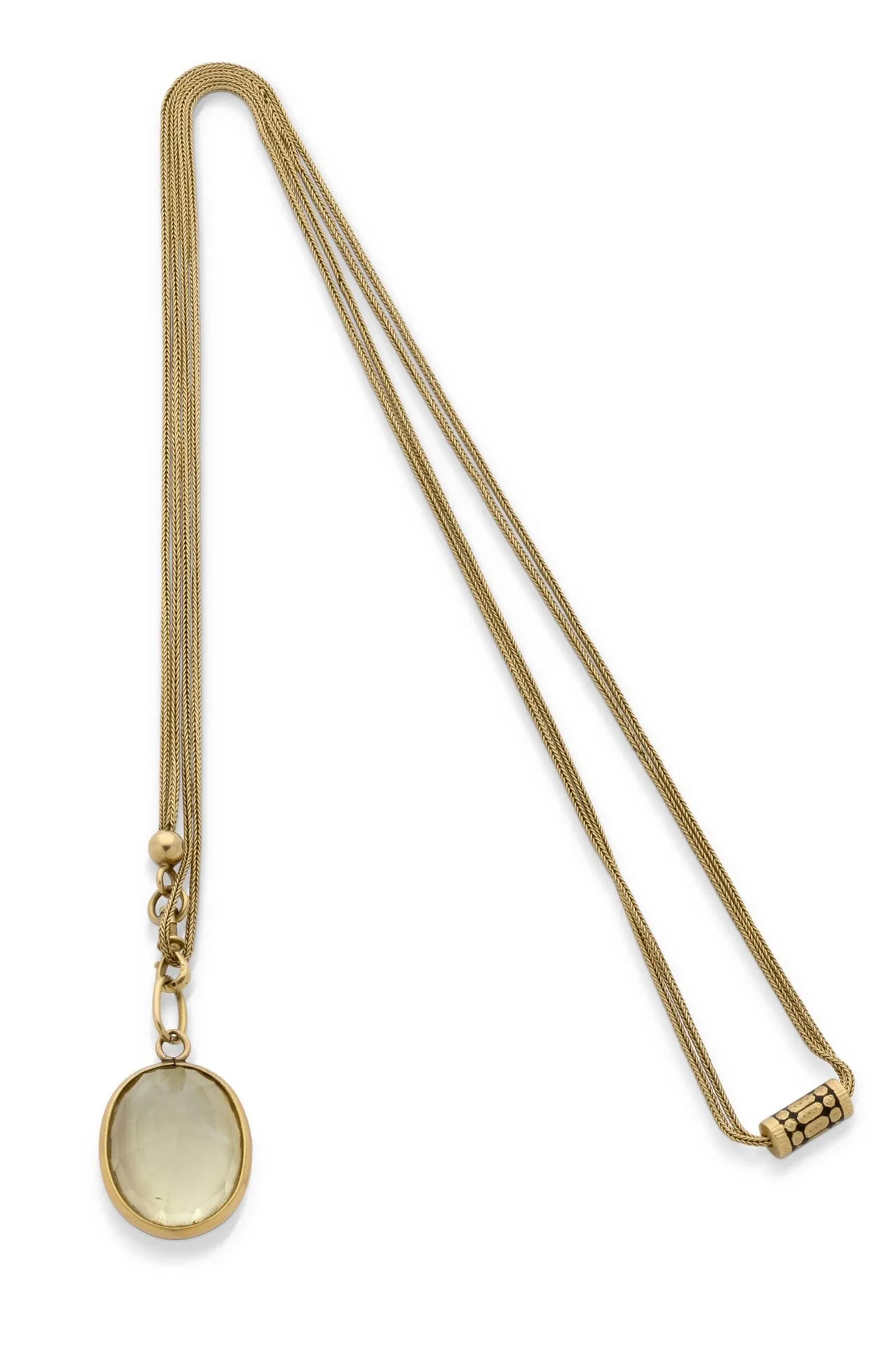 Citrine" long necklace - Lot 4