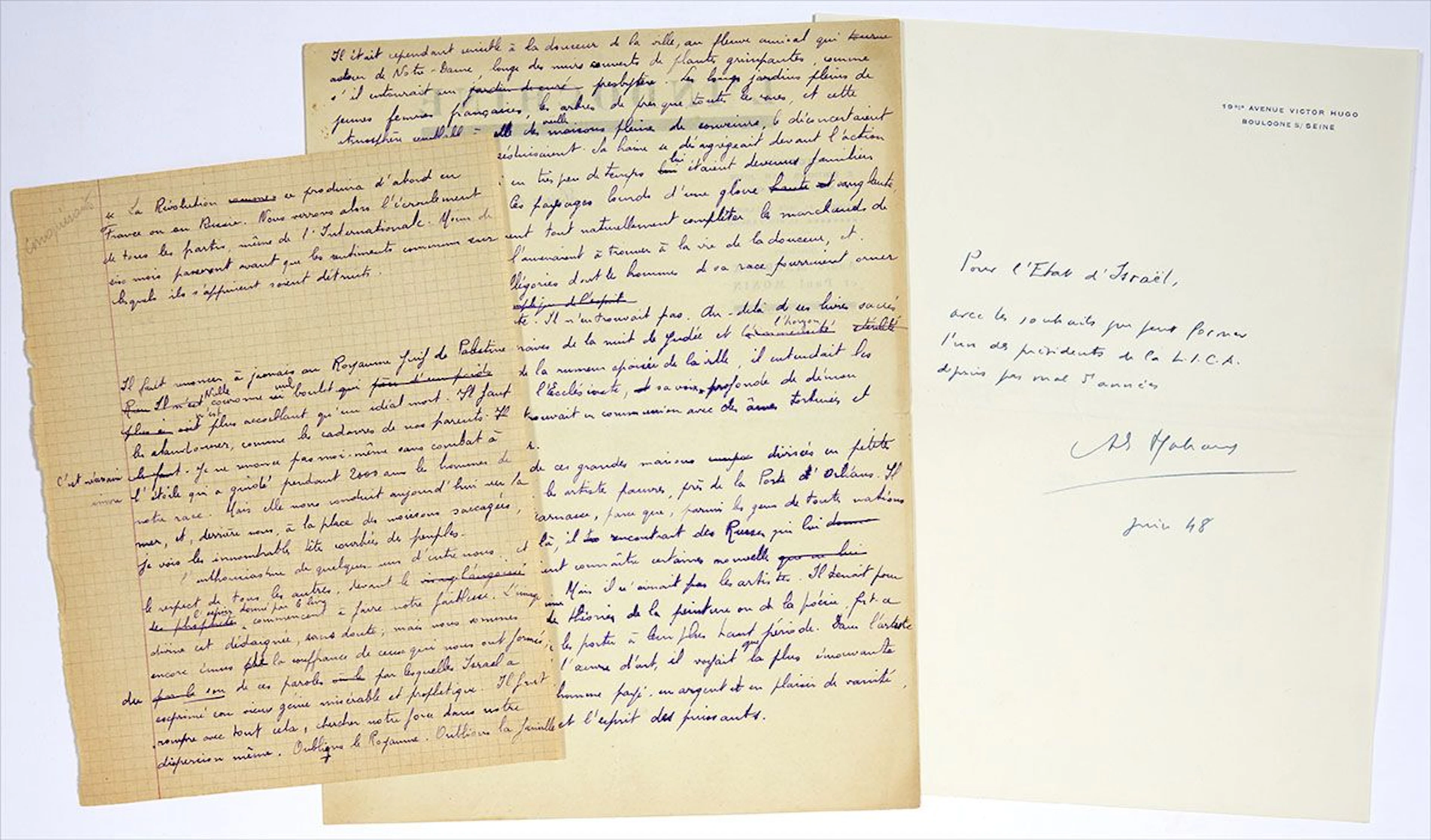 MALRAUX André (1901-1976). 2 autograph MANUSCRITS, excerpts - Lot 660