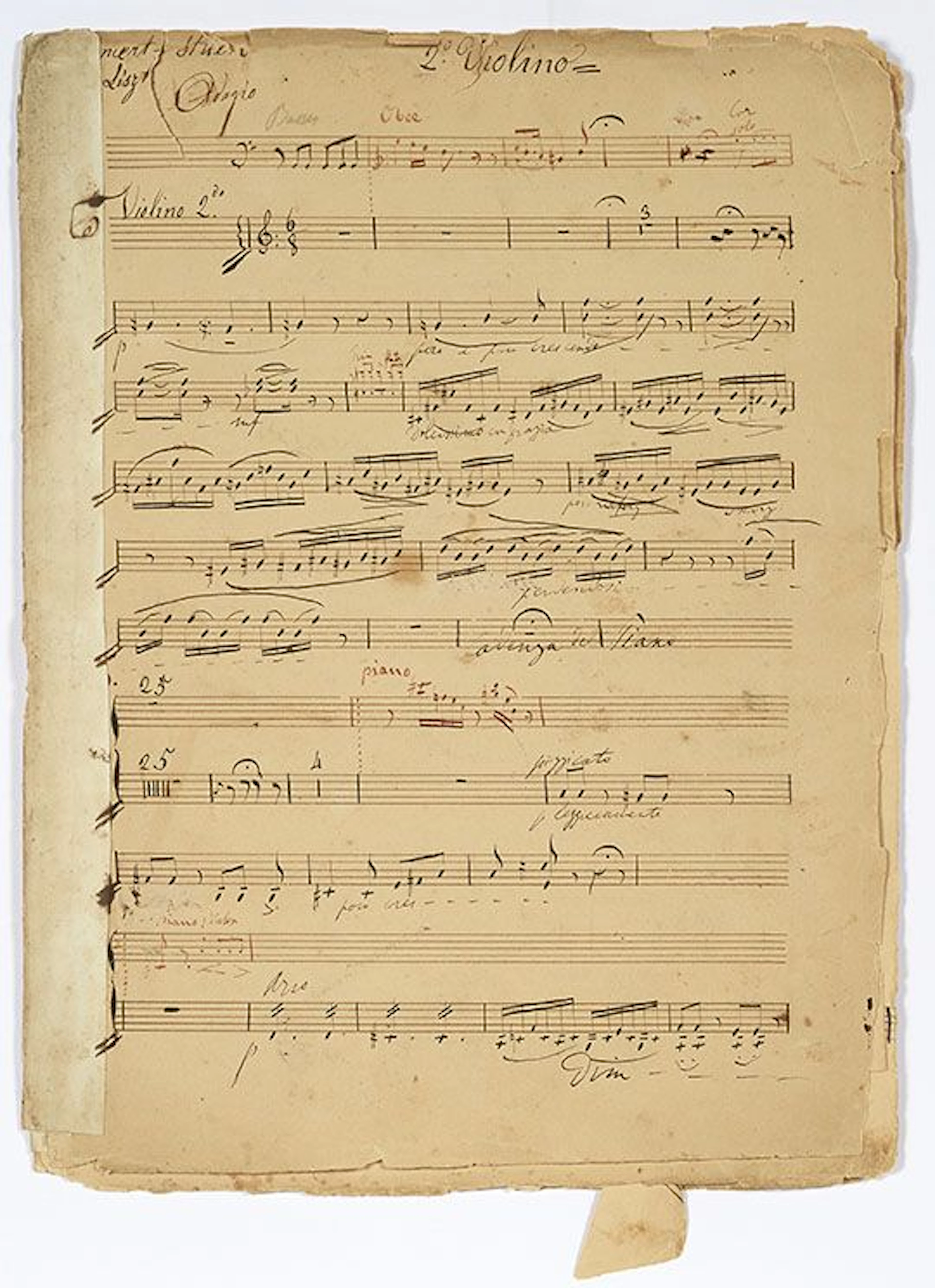 LISZT Franz (1811-1886). partly autograph MUSICAL MANUSCRIT, - Lot 275