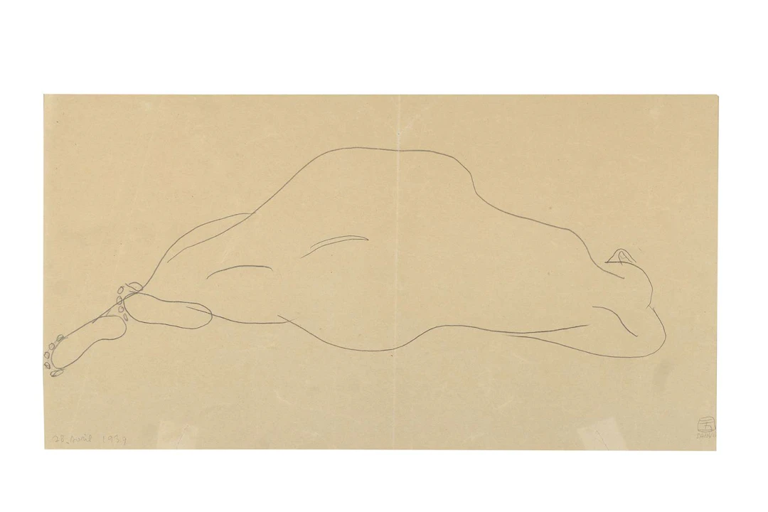 SANYU 常玉 (1895 - 1966), Nu allongé de dos, 28 avril 1939
