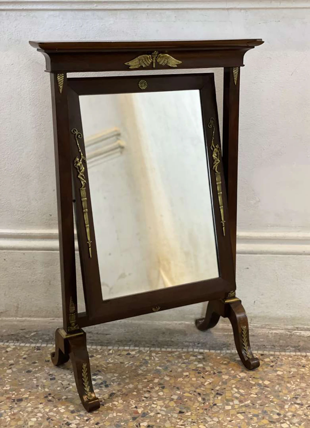 Psyche, made of mahogany and gilded bronze
