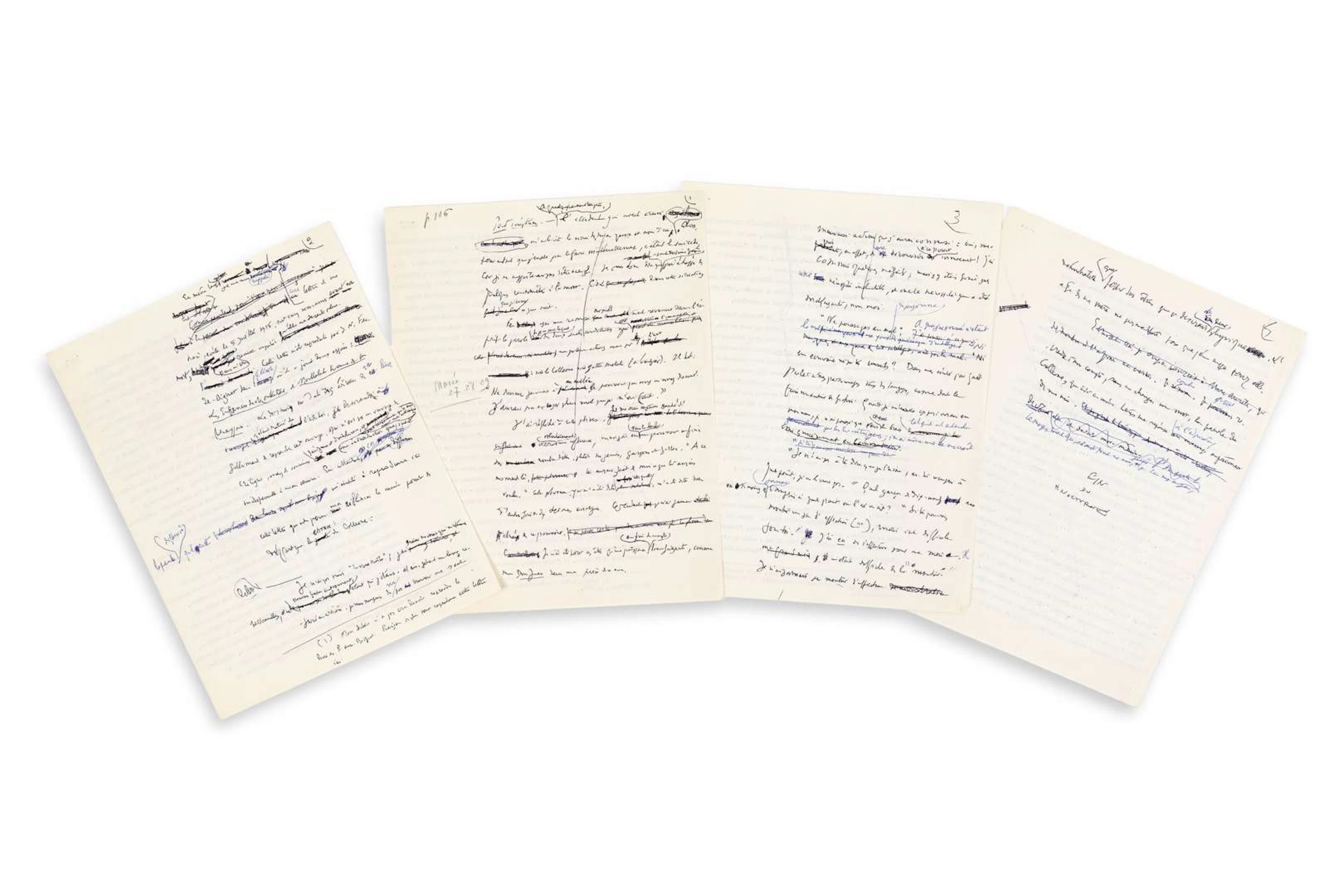 Henry de MONTHERLANT (1895–1972)., Autograph MANUSCRIPT, Postscript