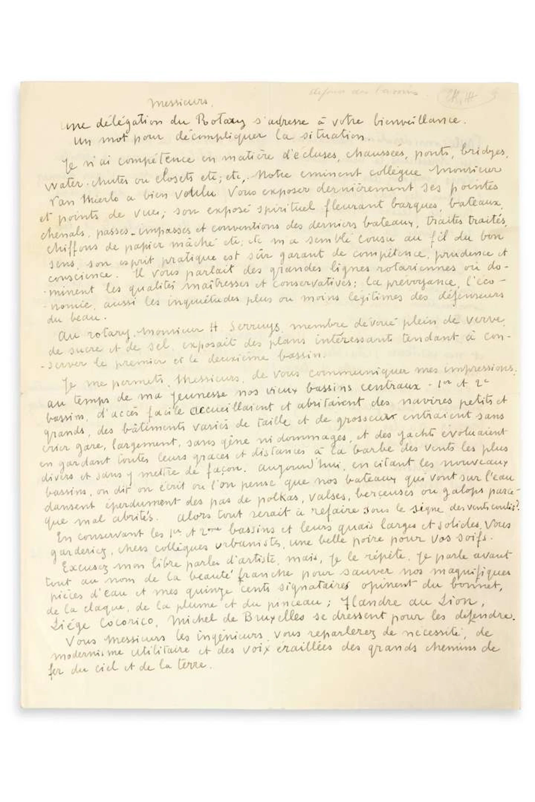 ENSOR, James (1860–1949)., L.A.S. ‘James Ensor’, Ostend, 9 November